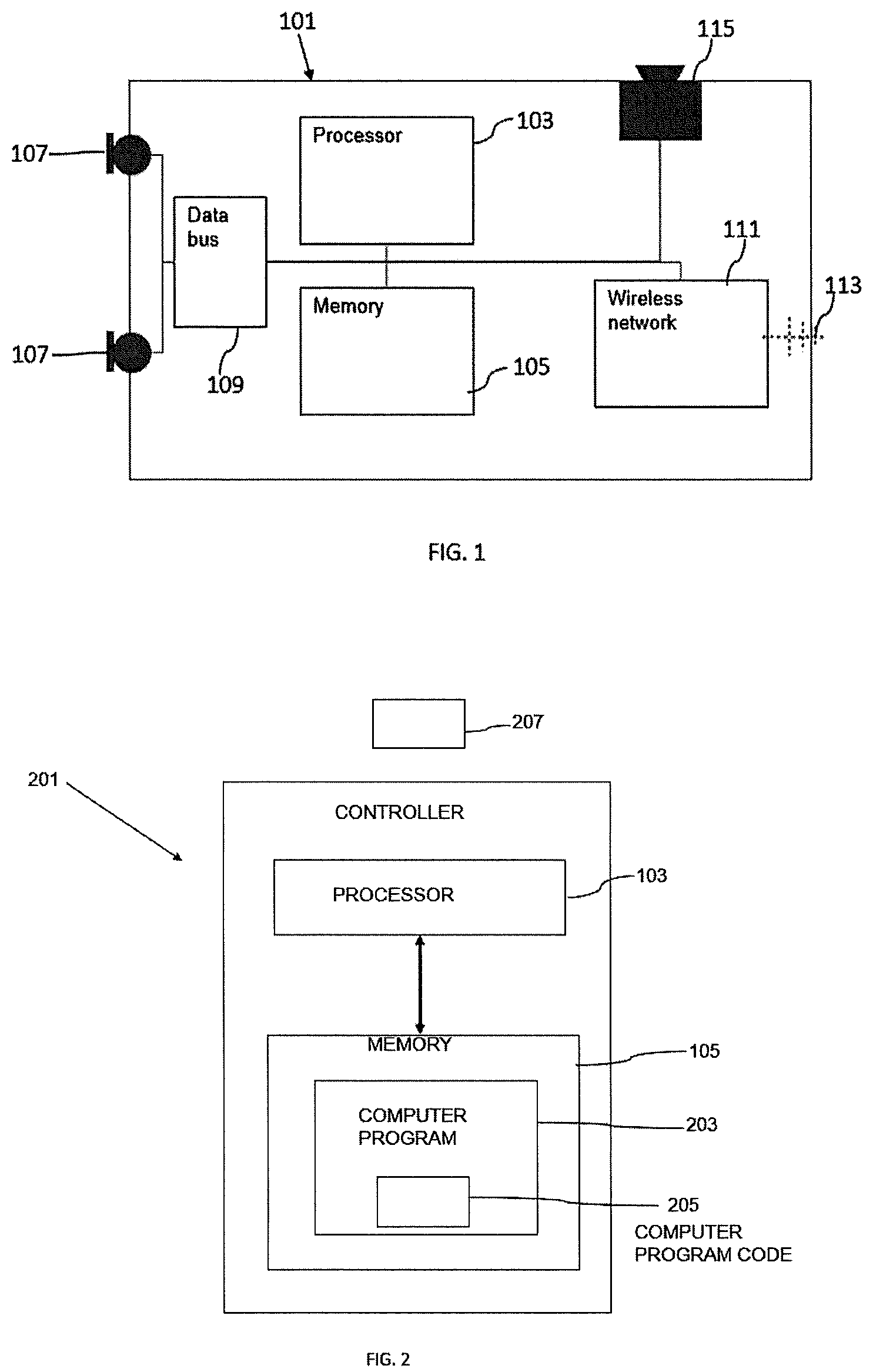 Patent US12309558 — Apparatus, method and computer program for enabling audio zooming — Figure 1