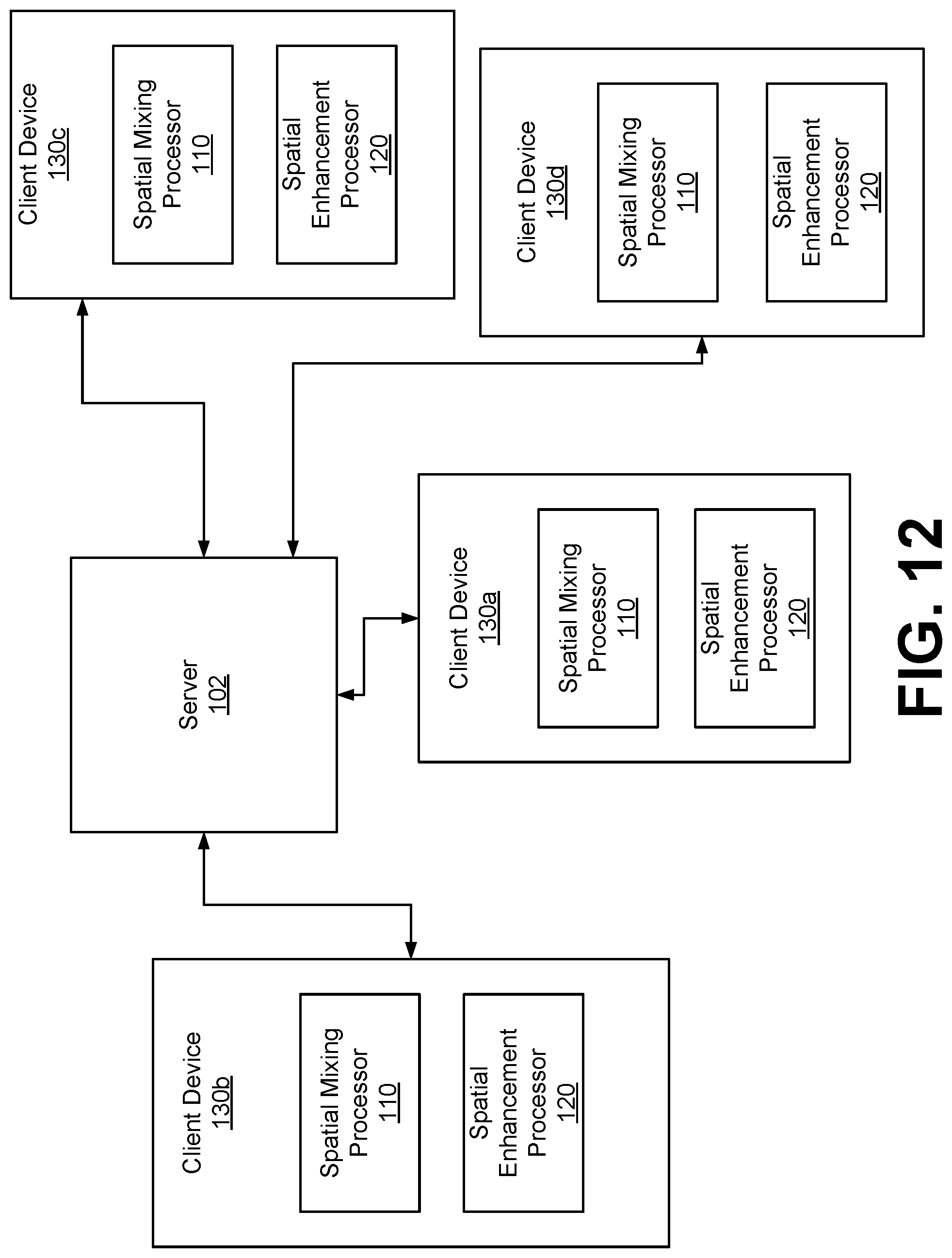 Patent US12309561 Figure 12 – Subband spatial processing and crosstalk processing system for conferencing