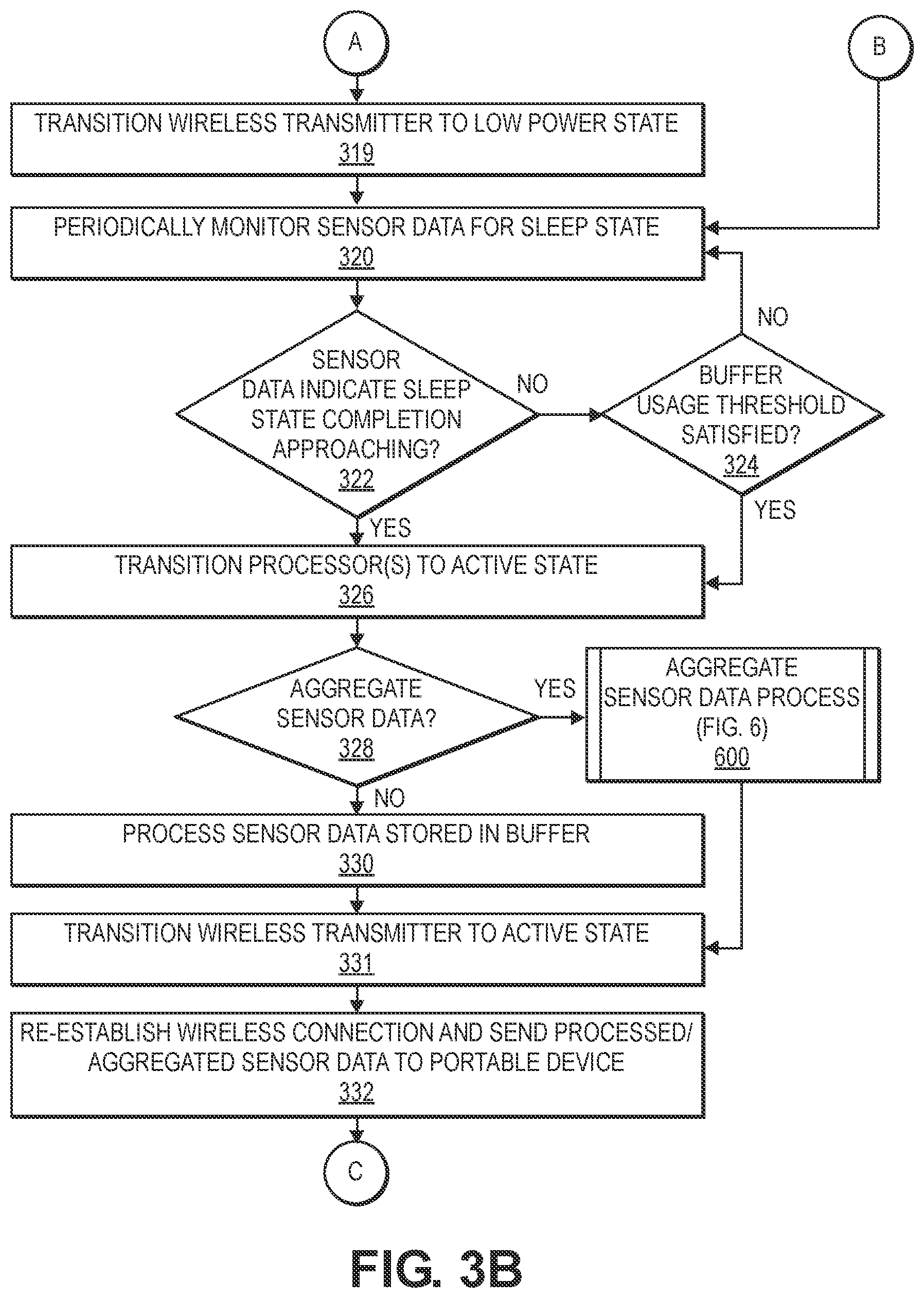 Patent US12309705 Figure 4 – Wearable device power source conservation