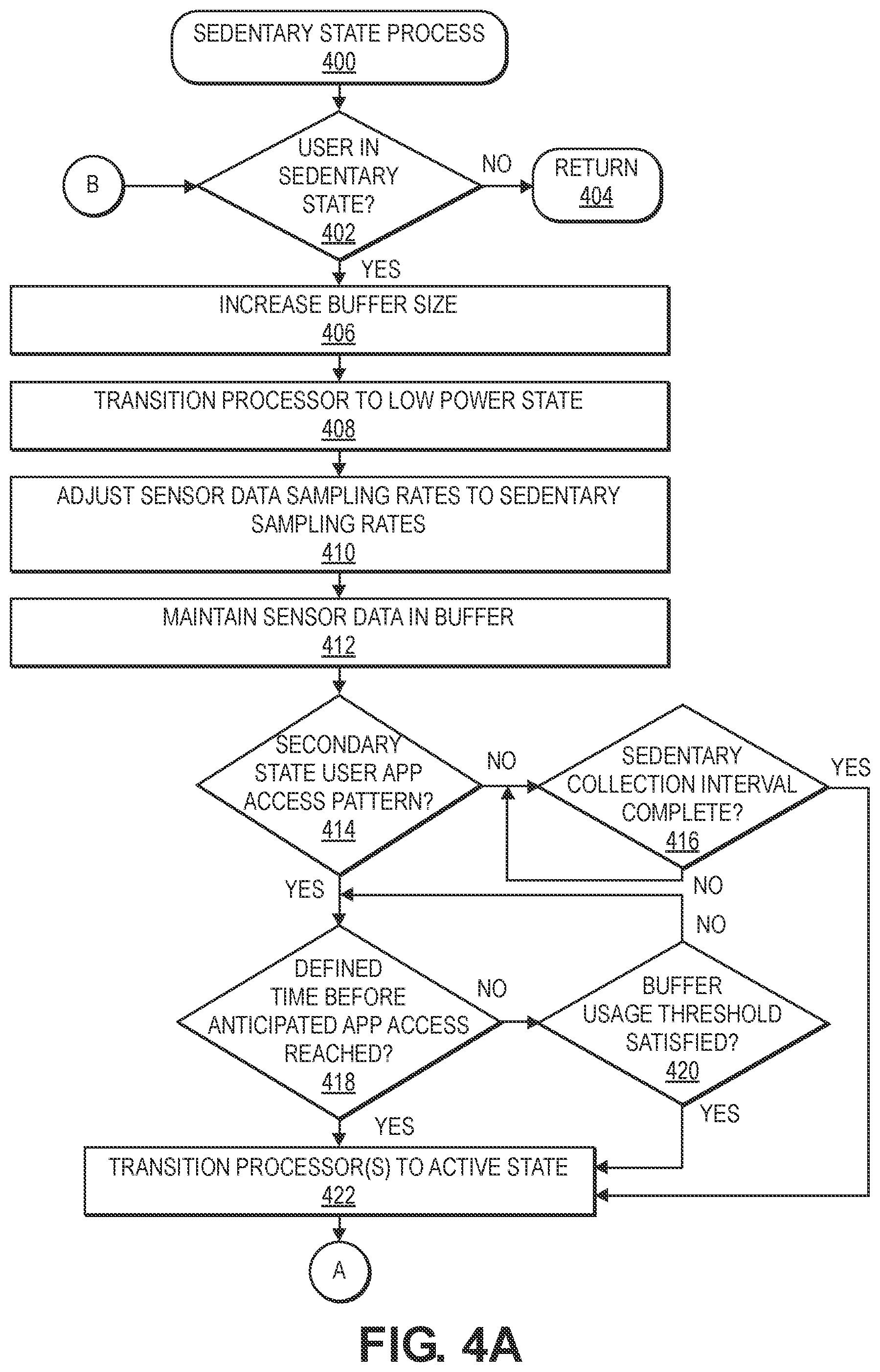 Patent US12309705 Figure 5 – Wearable device power source conservation