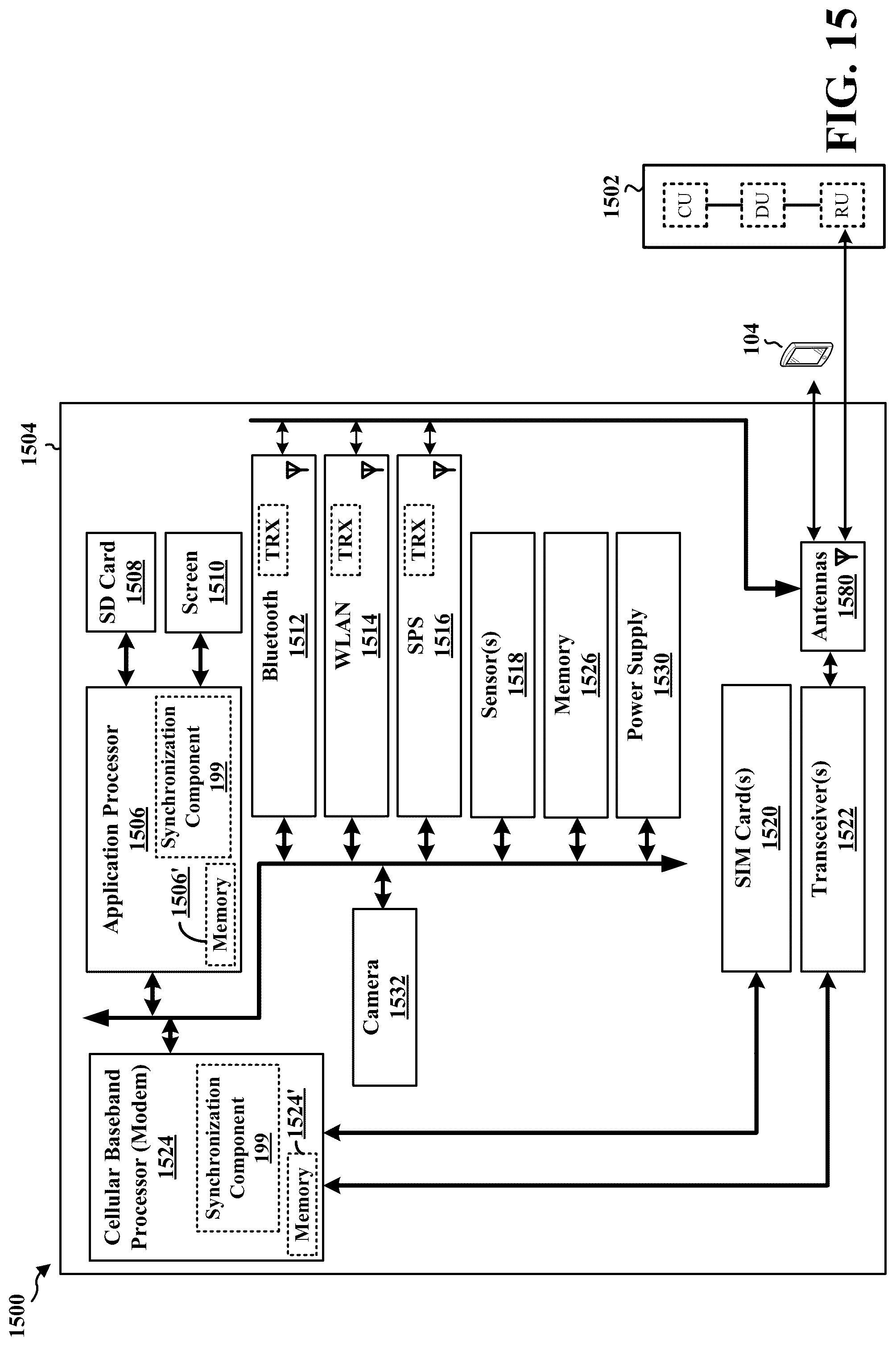 Patent US12309721 Figure 15 – Method for prioritization of synchronization signals for NR-LTE in-band coexistence