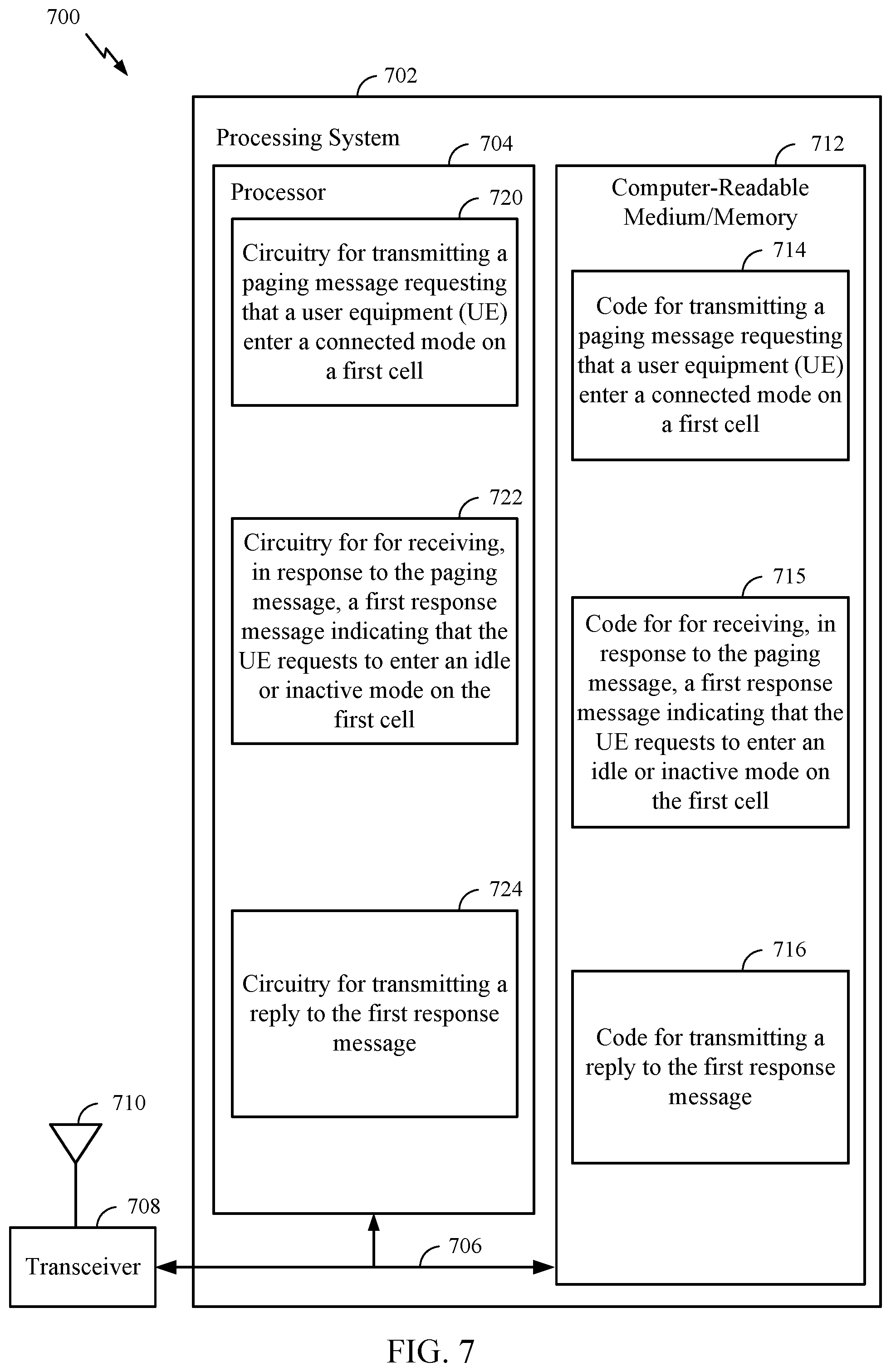 Patent US12309741 Figure 7 – Responding to paging by multiple-universal subscription identity module devices