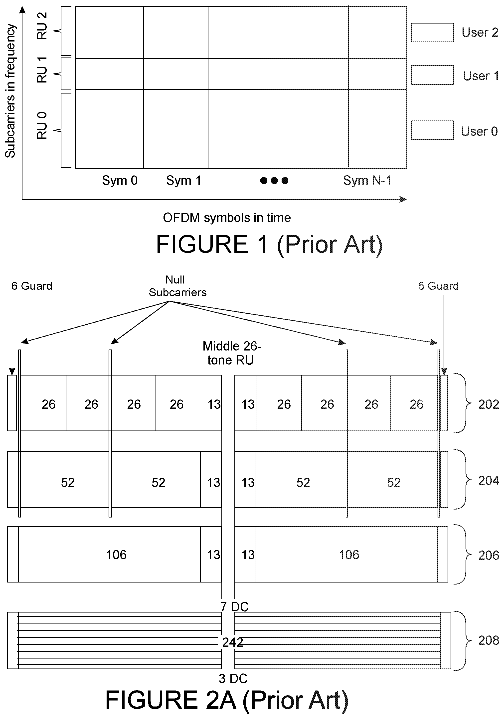 Patent US12309756 Figure 1 – Spectrum allocation for multiple resource units in a wireless network