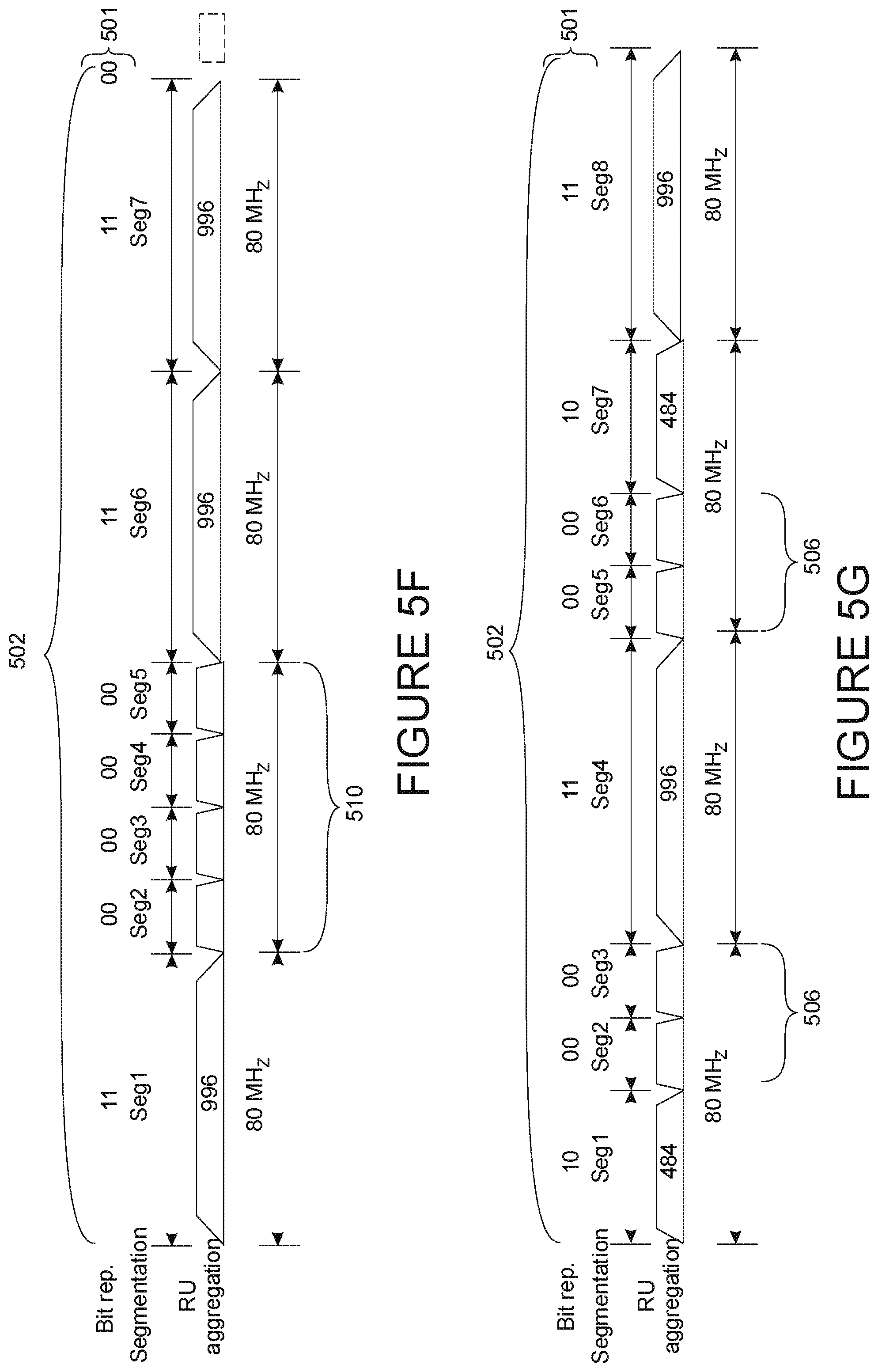 Patent US12309756 Figure 8 – Spectrum allocation for multiple resource units in a wireless network