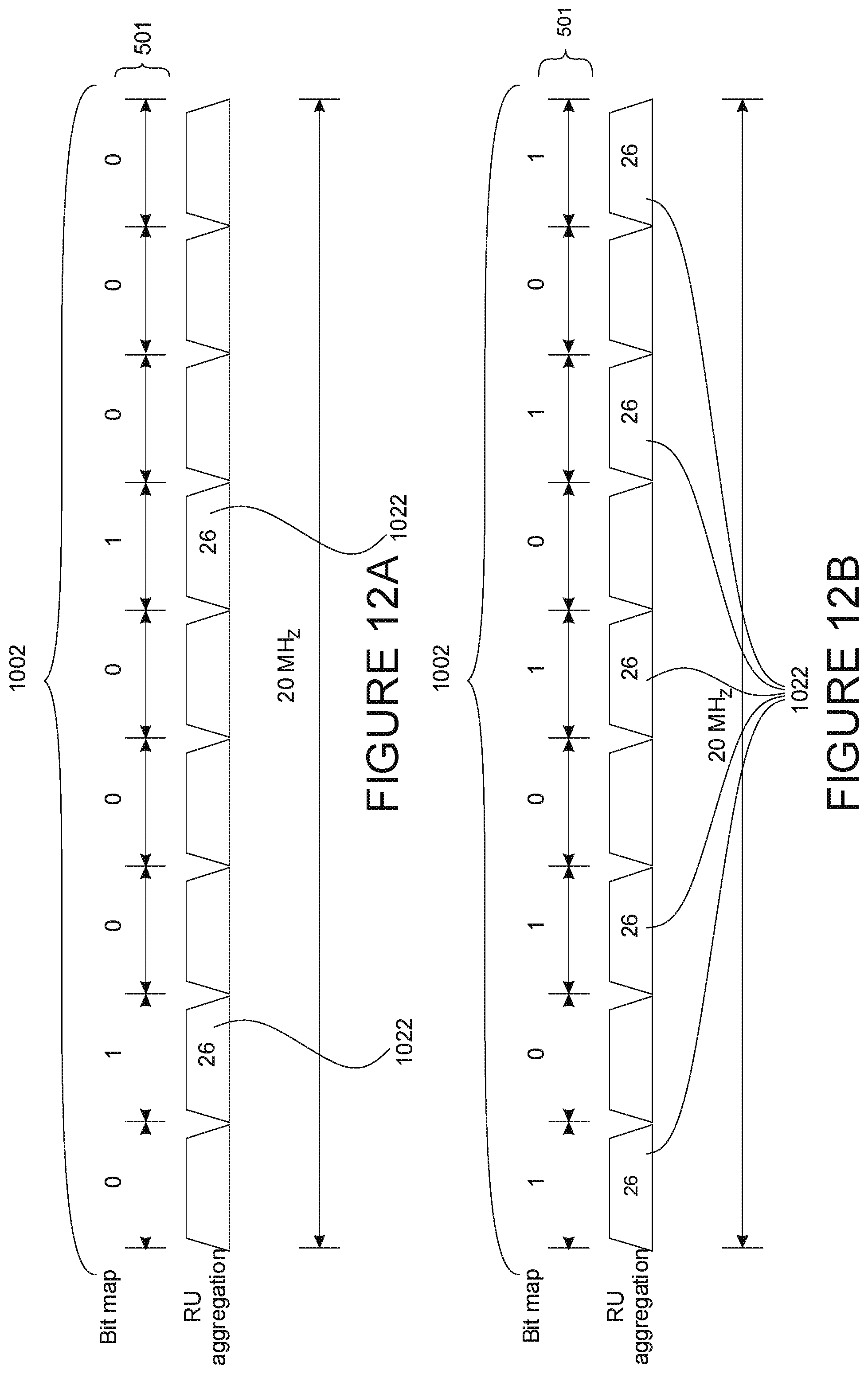 Patent US12309756 Figure 19 – Spectrum allocation for multiple resource units in a wireless network