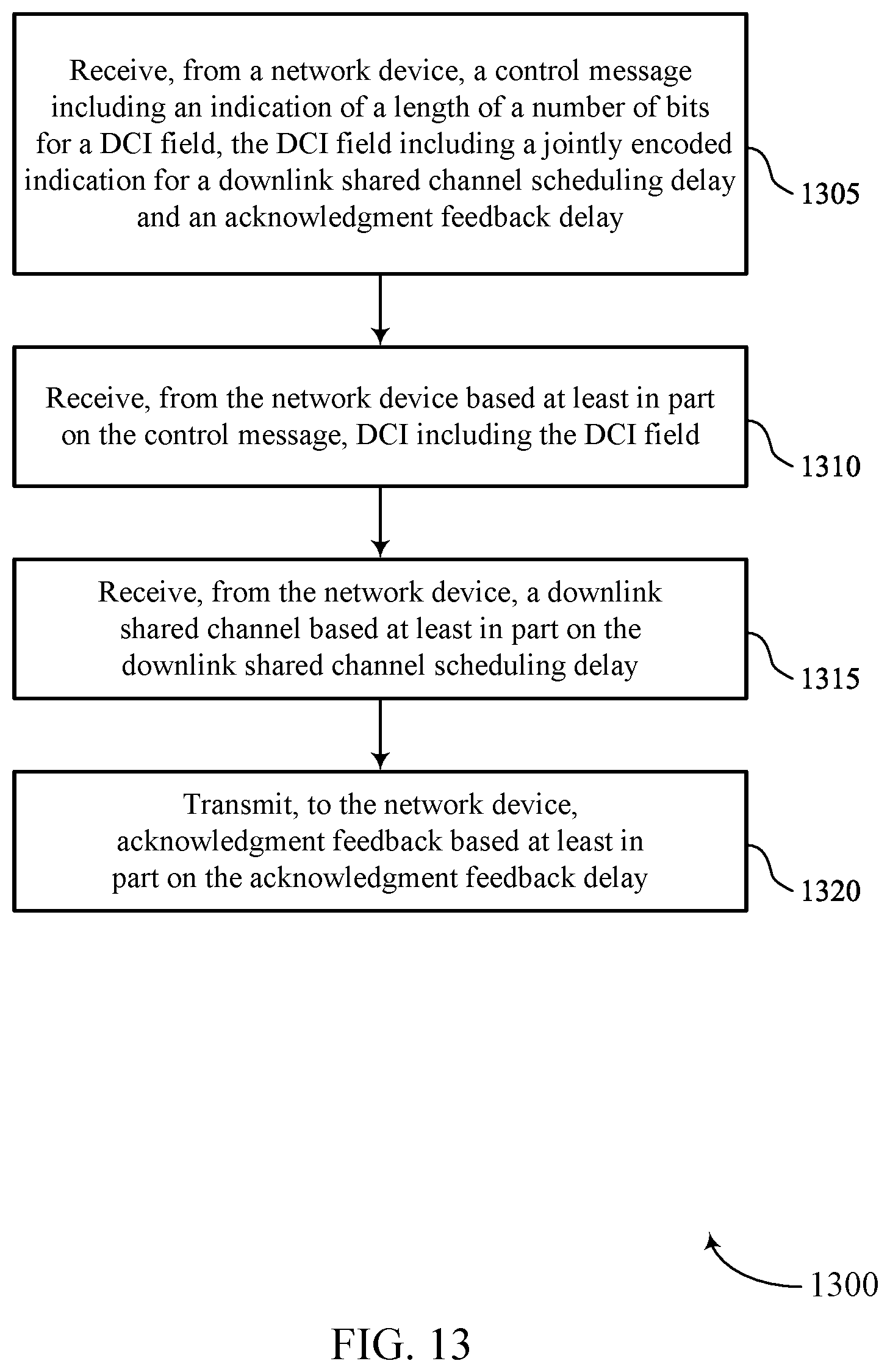 Patent US12309775 Figure 13 – Flexible signaling for acknowledgment feedback delay and downlink scheduling delay