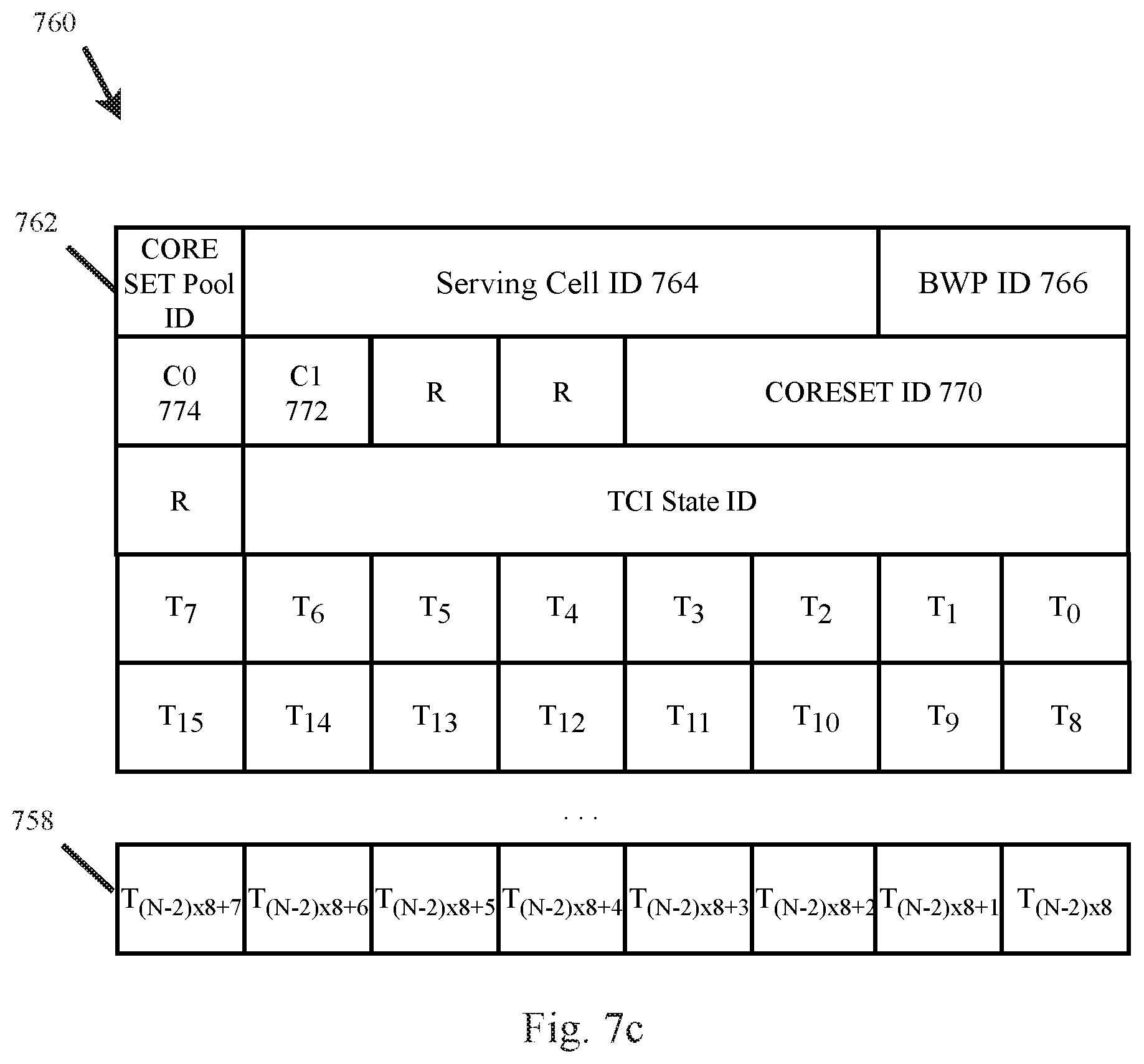 Patent US12309777 Figure 8 – Applying TCI state changes to multiple CORESETs