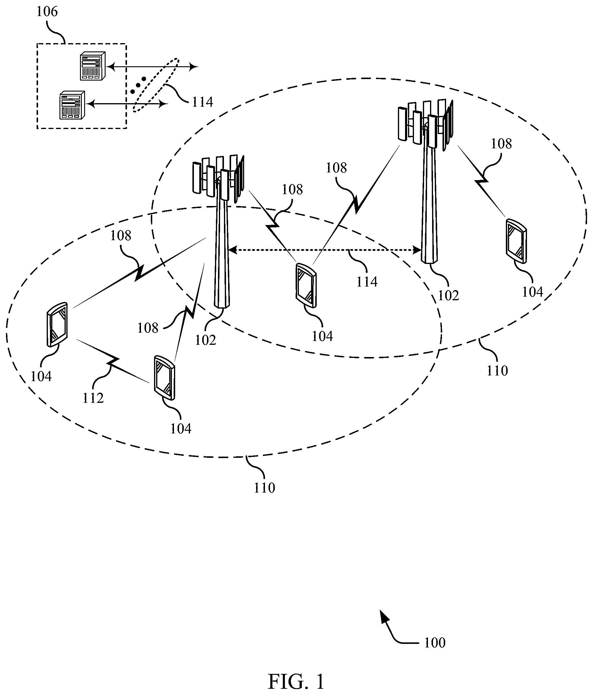 Patent US12309833 Figure 1 – Communication operations in a shared spectrum