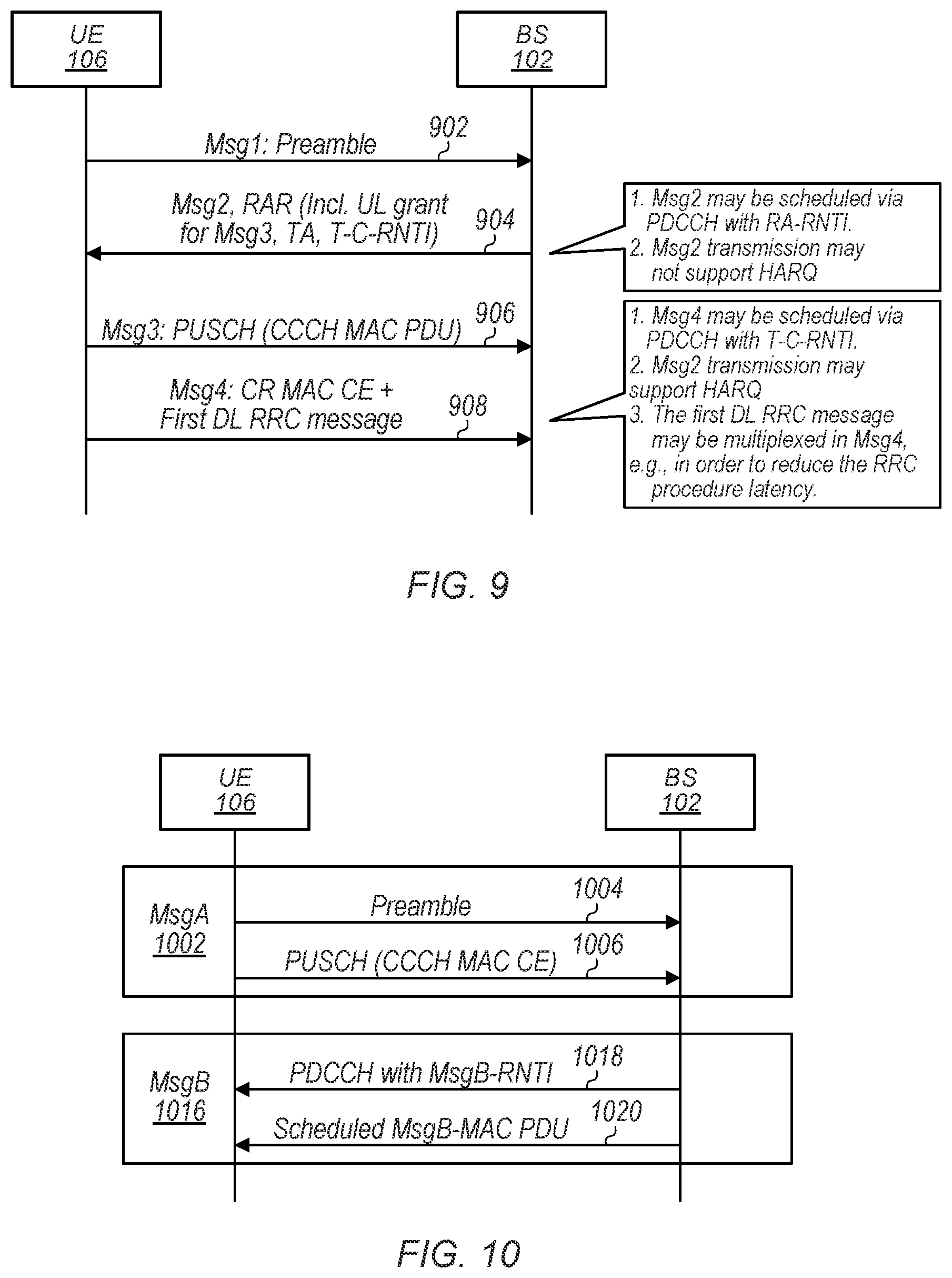Patent US12309847 Figure 7 – Downlink radio resource control message transmission in 2-step random access