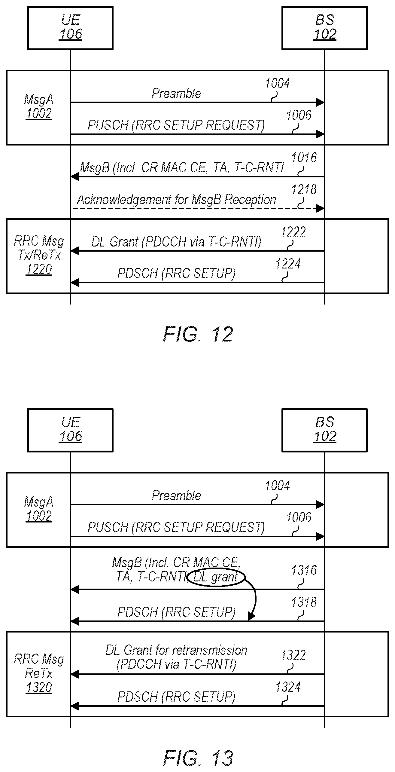 Patent US12309847 Figure 9 – Downlink radio resource control message transmission in 2-step random access