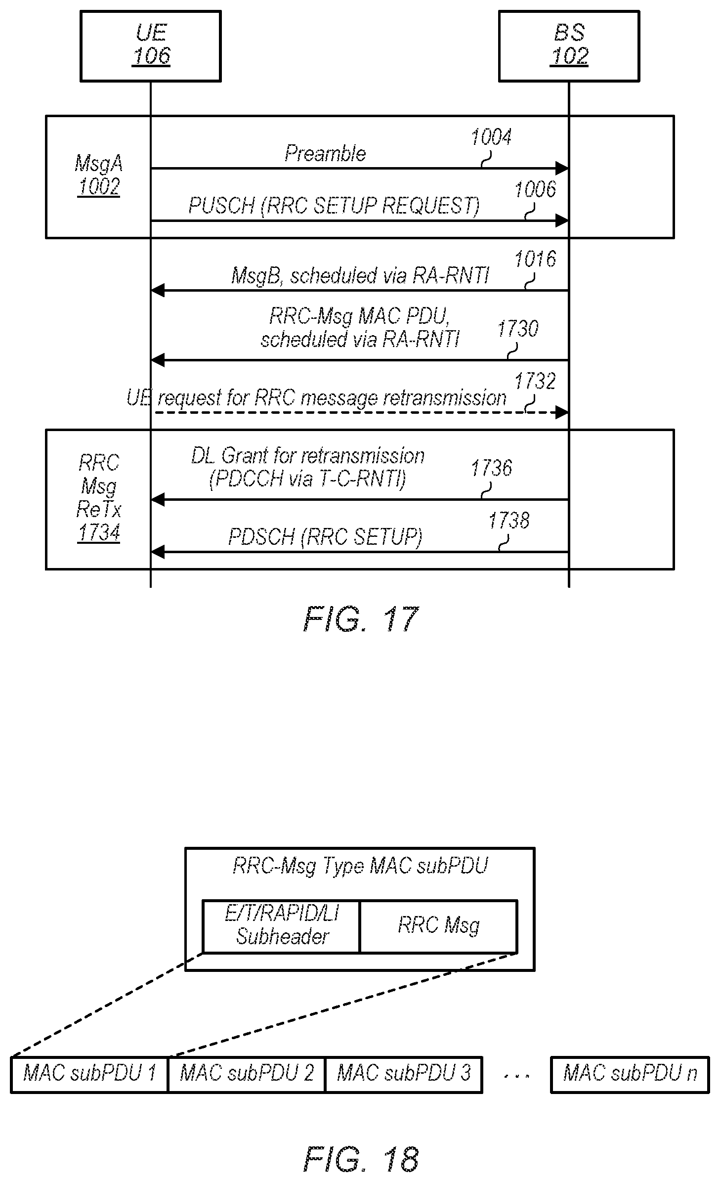 Patent US12309847 Figure 12 – Downlink radio resource control message transmission in 2-step random access