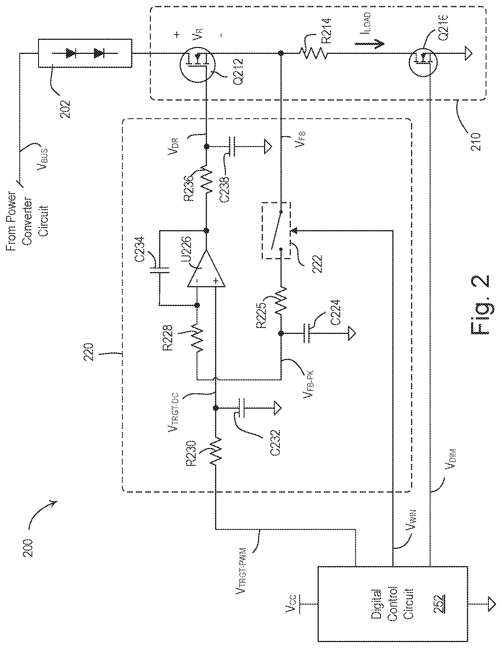 Patent US12309892 Figure 2 – Drive circuit for a light-emitting diode light source
