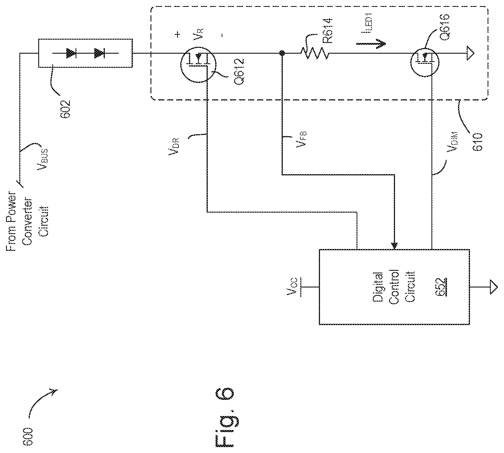 Patent US12309892 Figure 8 – Drive circuit for a light-emitting diode light source