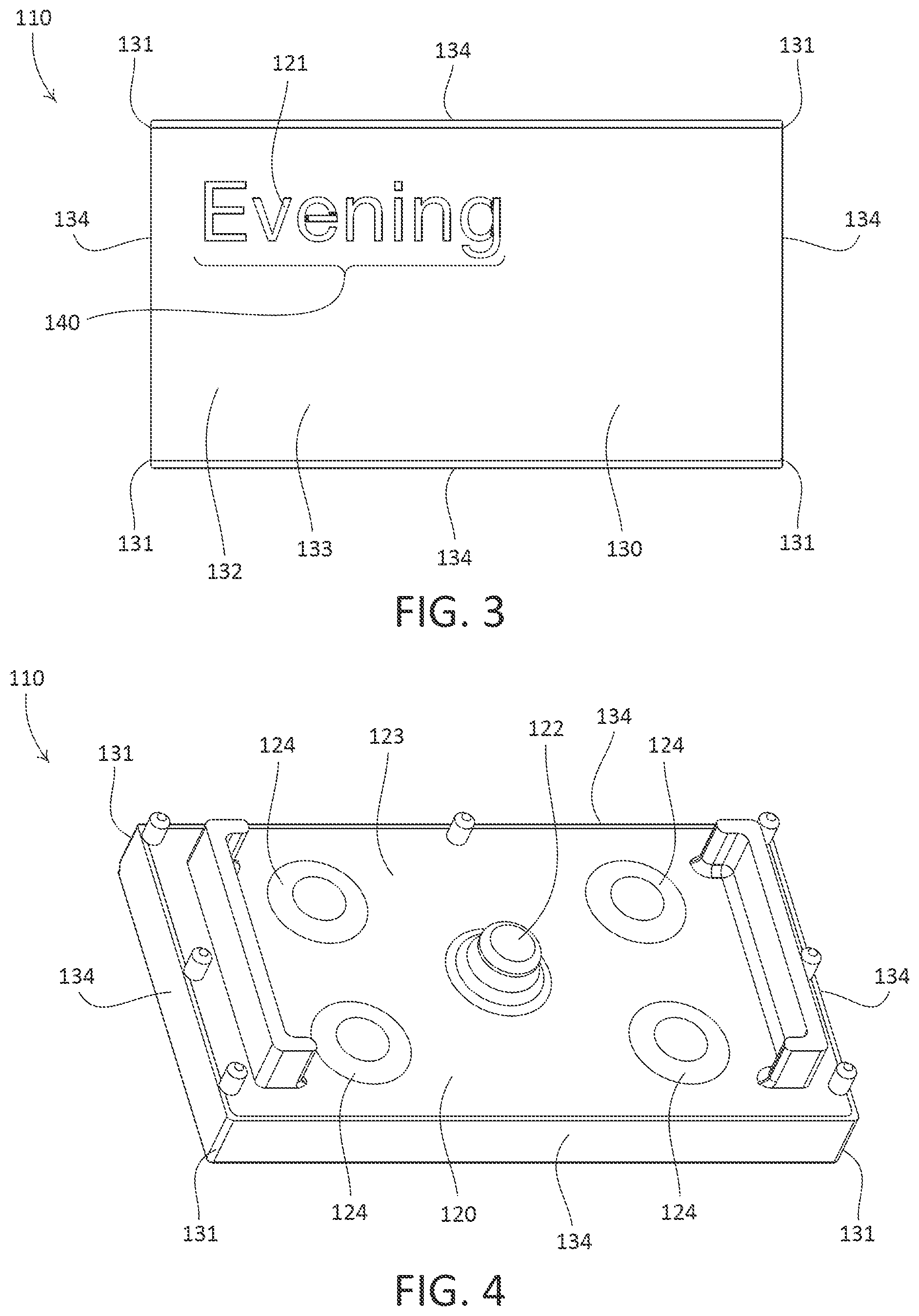 Patent US12309901 Figure 3 – Control device having buttons with metallic surfaces and backlit indicia