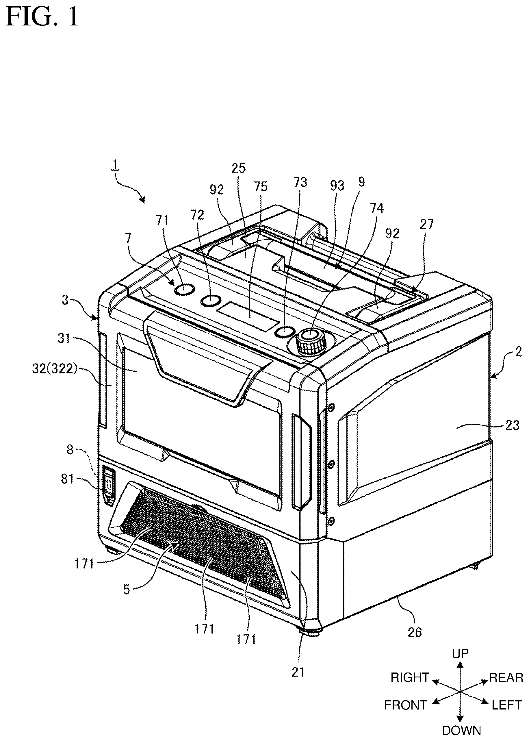 Patent US12309906 Figure 1 – Microwave oven