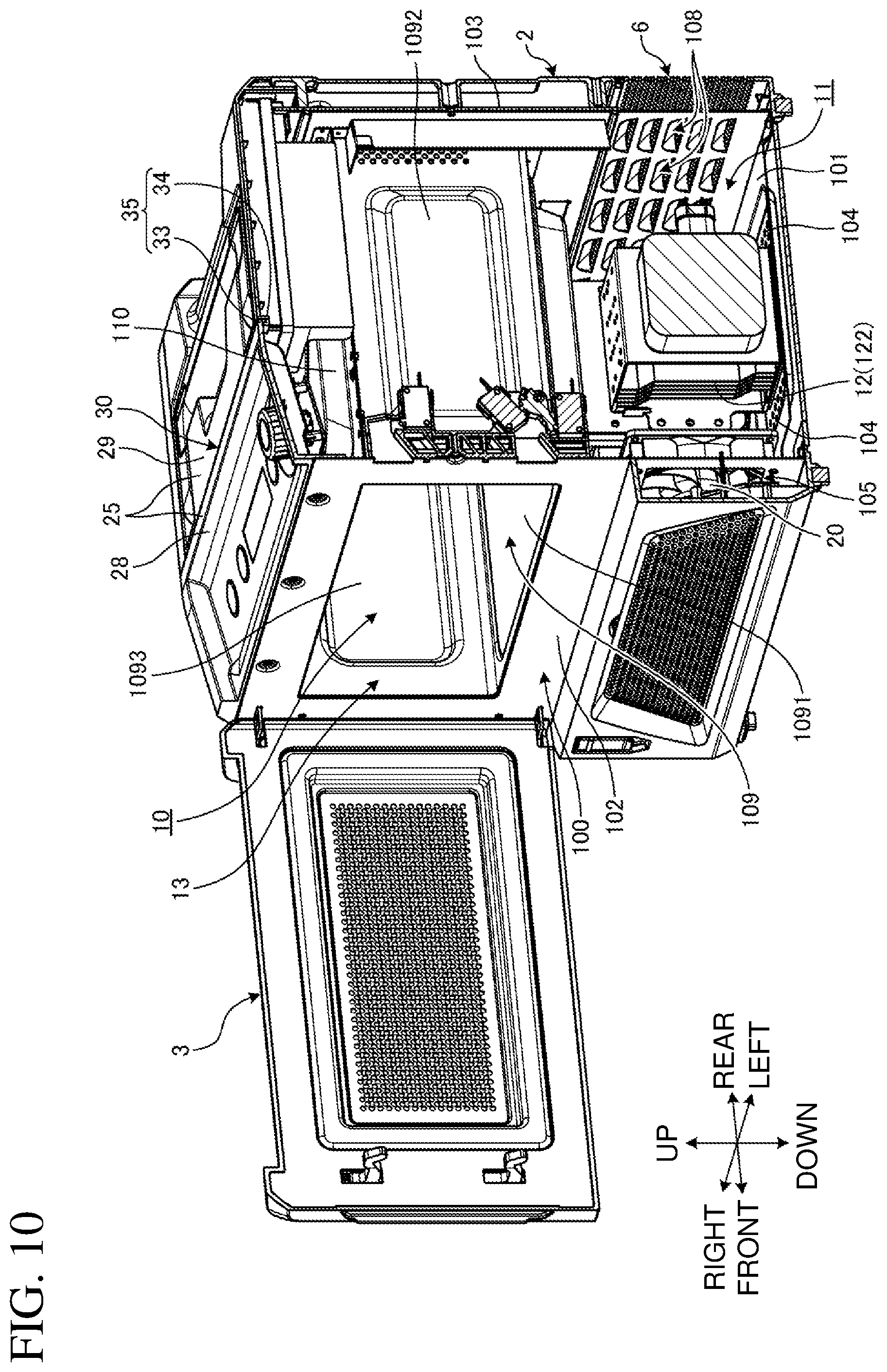 Patent US12309906 Figure 10 – Microwave oven