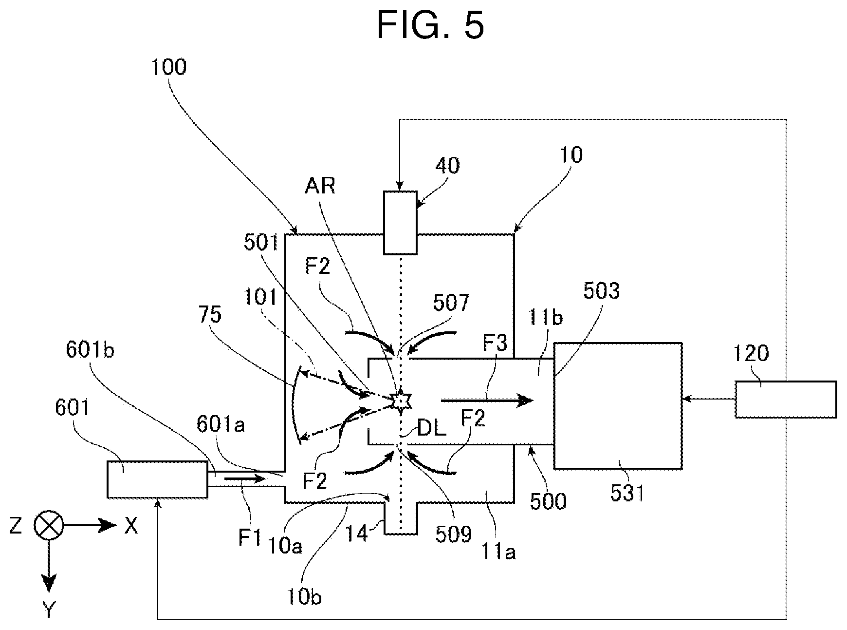 Patent US12309908 Figure 5 – Extreme ultraviolet light generation apparatus and electronic device manufacturing method