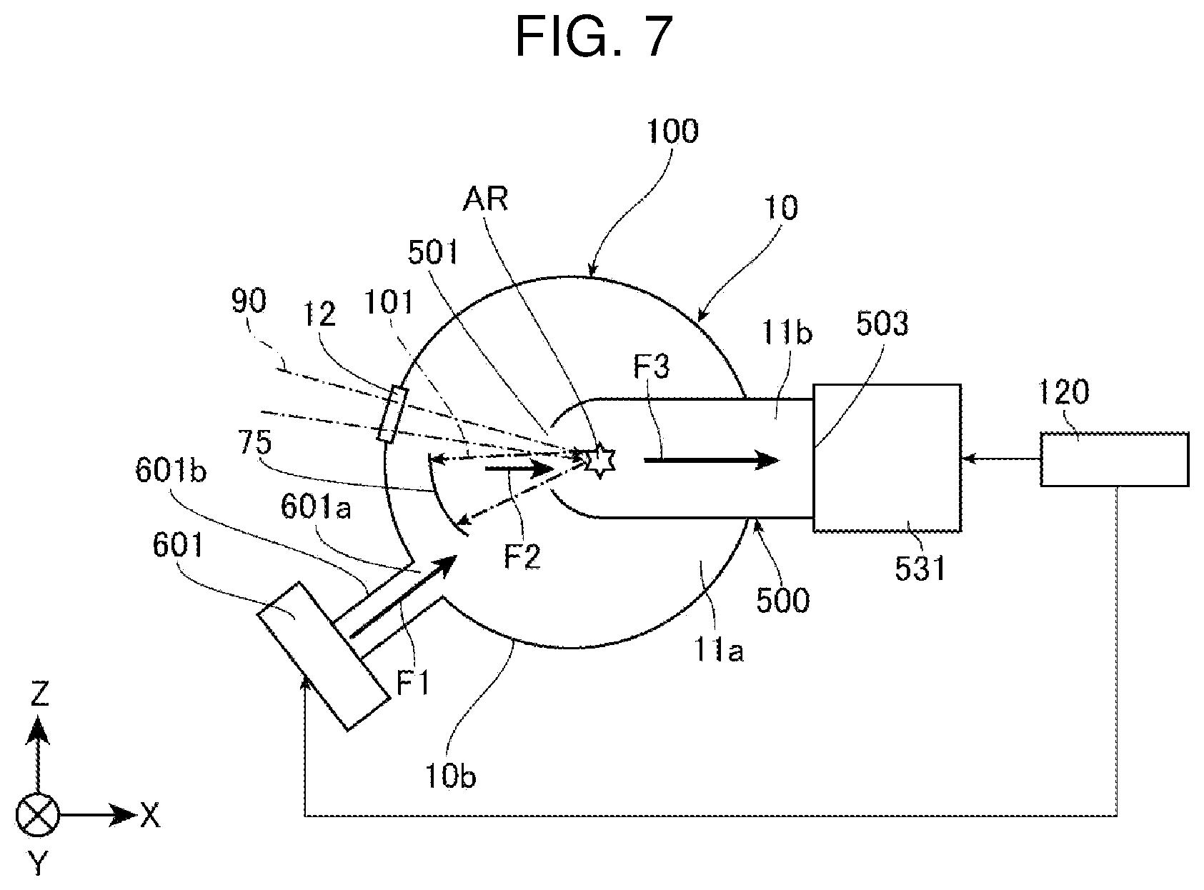 Patent US12309908 Figure 7 – Extreme ultraviolet light generation apparatus and electronic device manufacturing method