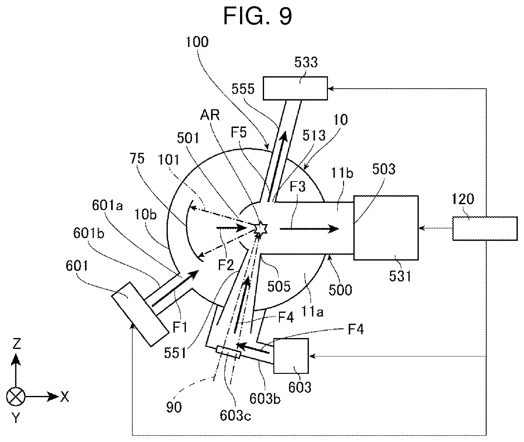Patent US12309908 Figure 9 – Extreme ultraviolet light generation apparatus and electronic device manufacturing method