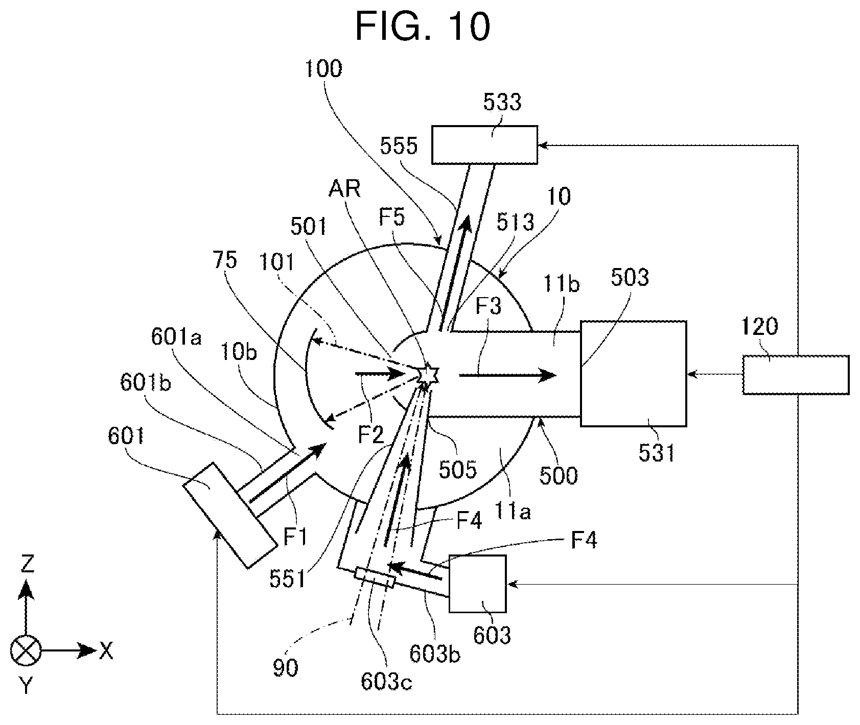 Patent US12309908 Figure 10 – Extreme ultraviolet light generation apparatus and electronic device manufacturing method