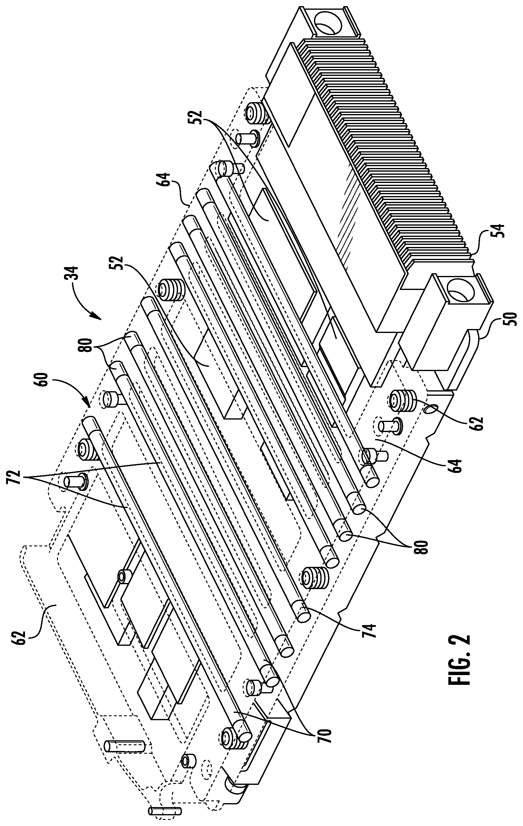 Patent US12309912 Figure 2 – Electronic assemblies having embedded passive heat pipes and associated method
