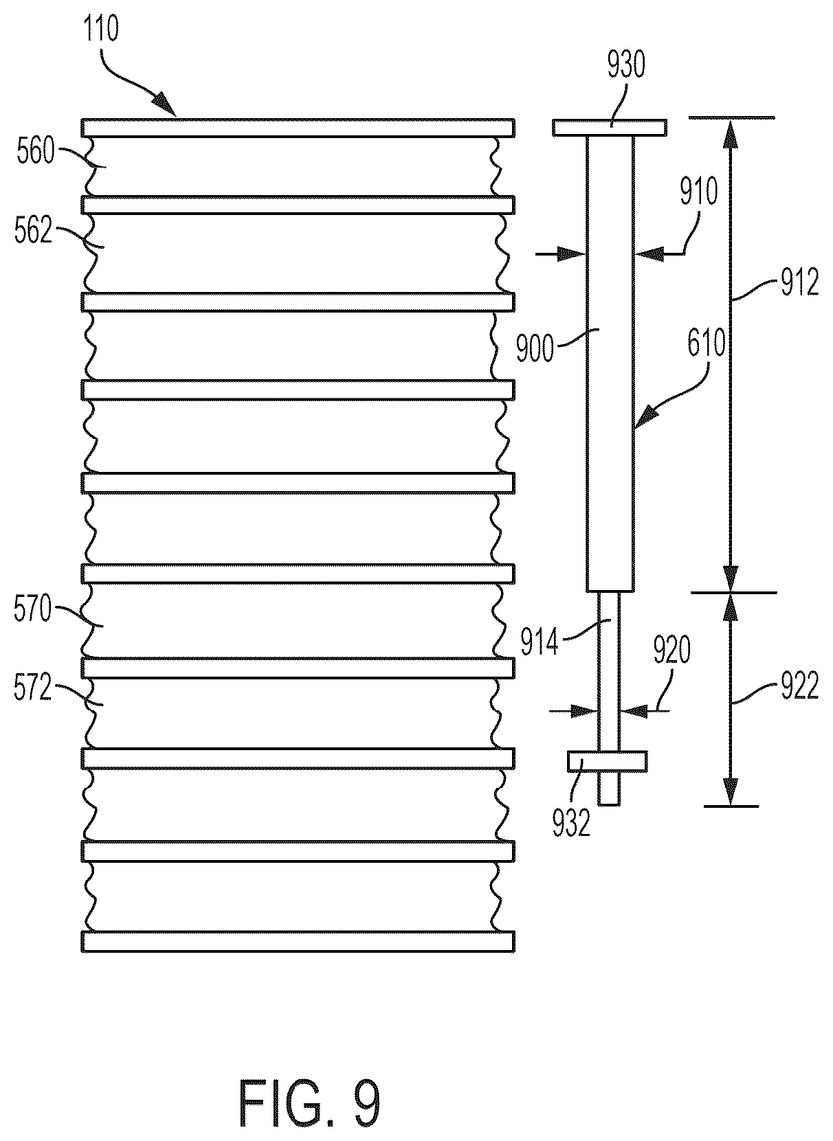 Patent US12309915 Figure 9 – Mating backplane for high speed, high density electrical connector