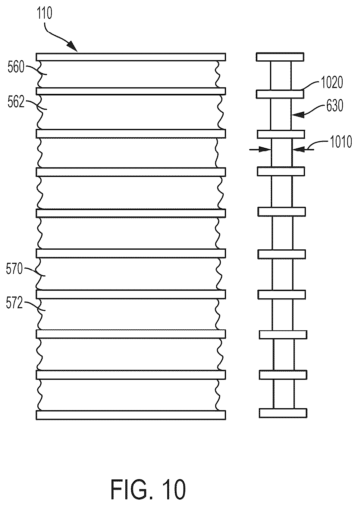 Patent US12309915 Figure 10 – Mating backplane for high speed, high density electrical connector