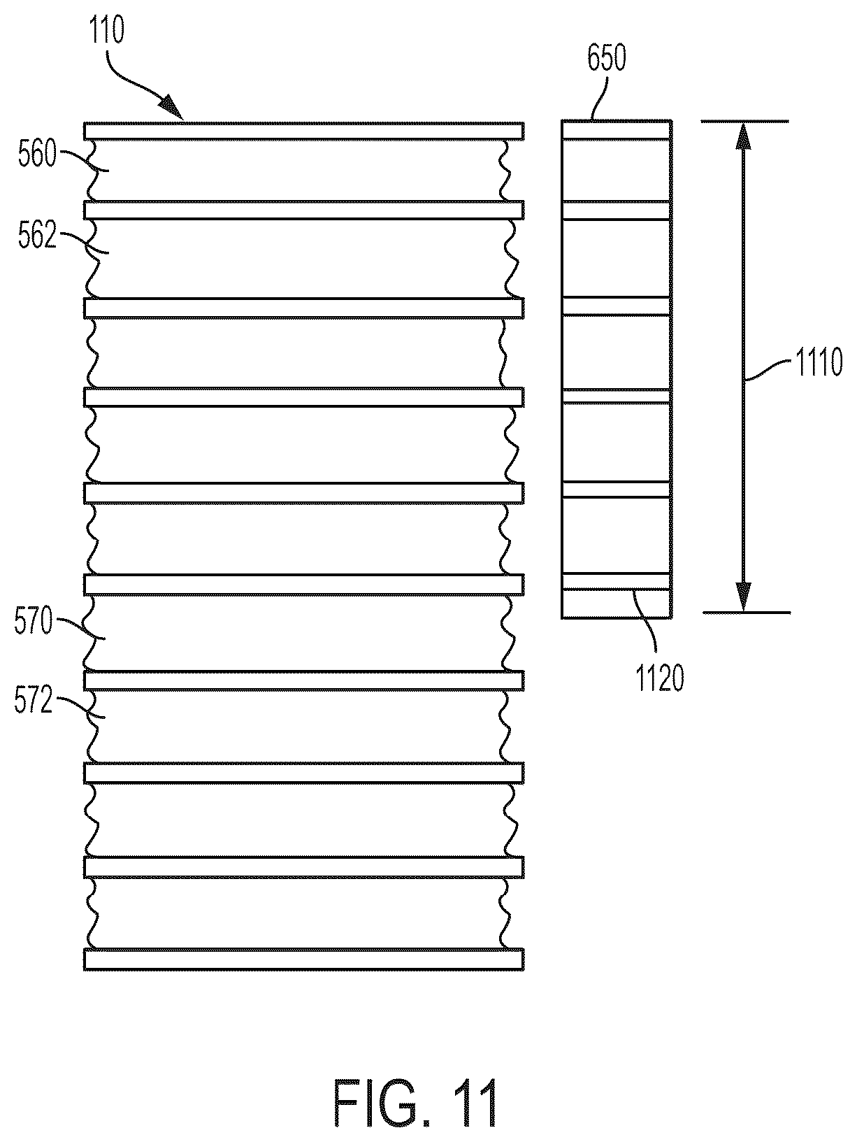 Patent US12309915 Figure 11 – Mating backplane for high speed, high density electrical connector