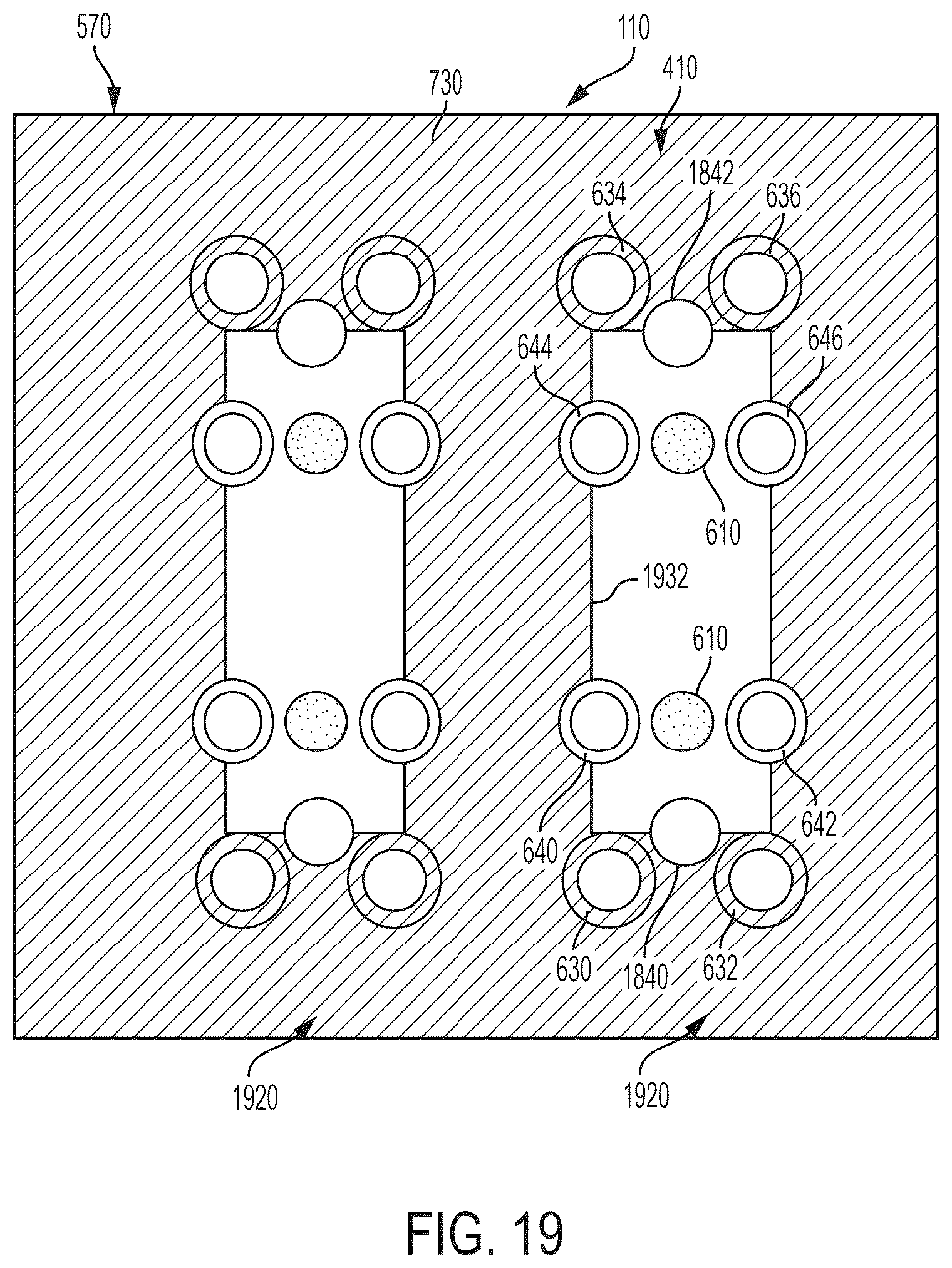 Patent US12309915 Figure 19 – Mating backplane for high speed, high density electrical connector
