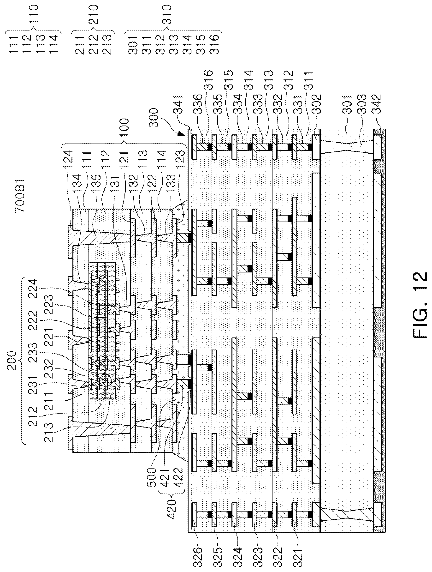 Patent US12309924 Figure 7 – Connection structure embedded substrate and substrate structure including the same