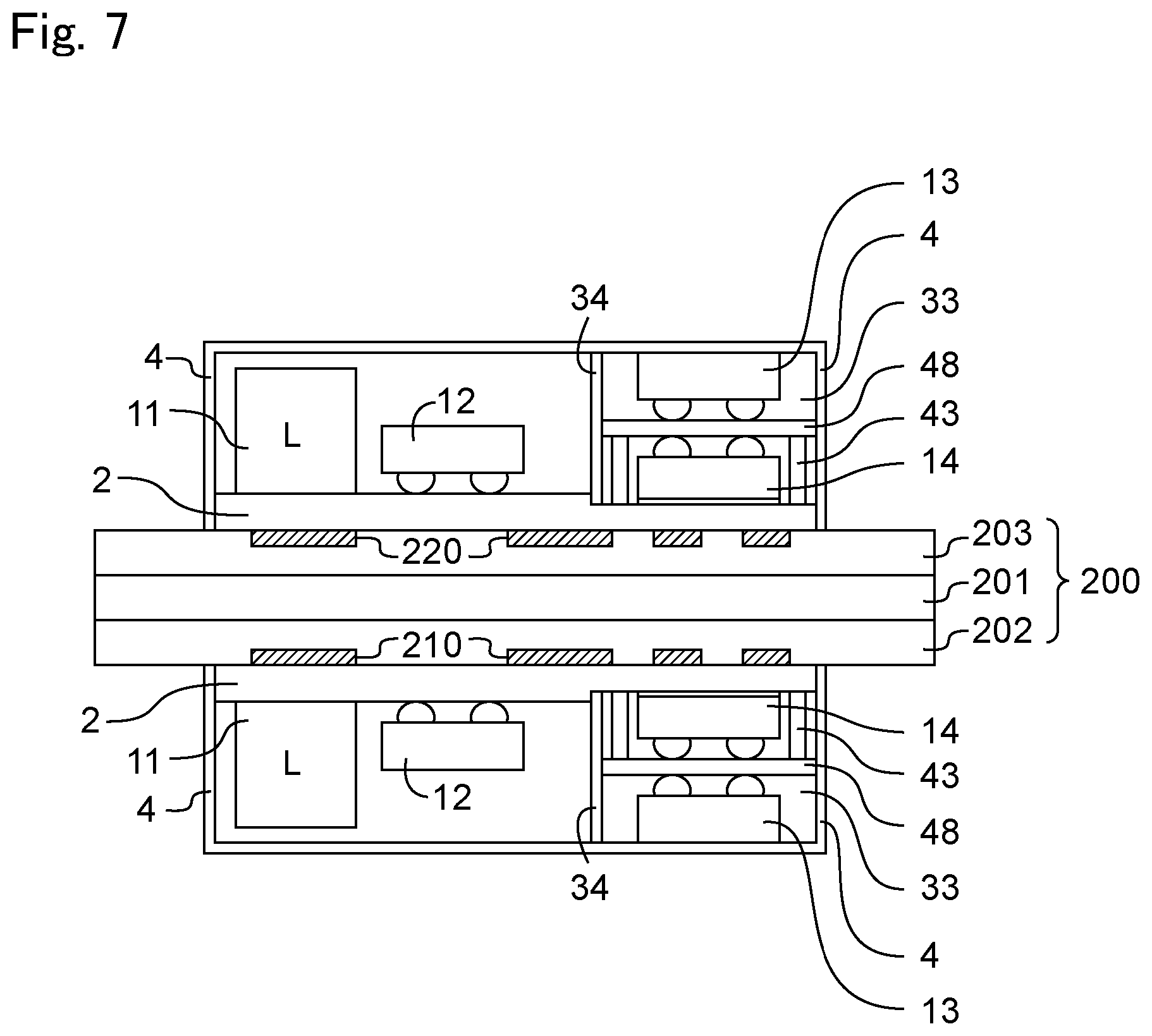 Patent US12309932 Figure 7 – Electronic component module, sub-module, and method for manufacturing same