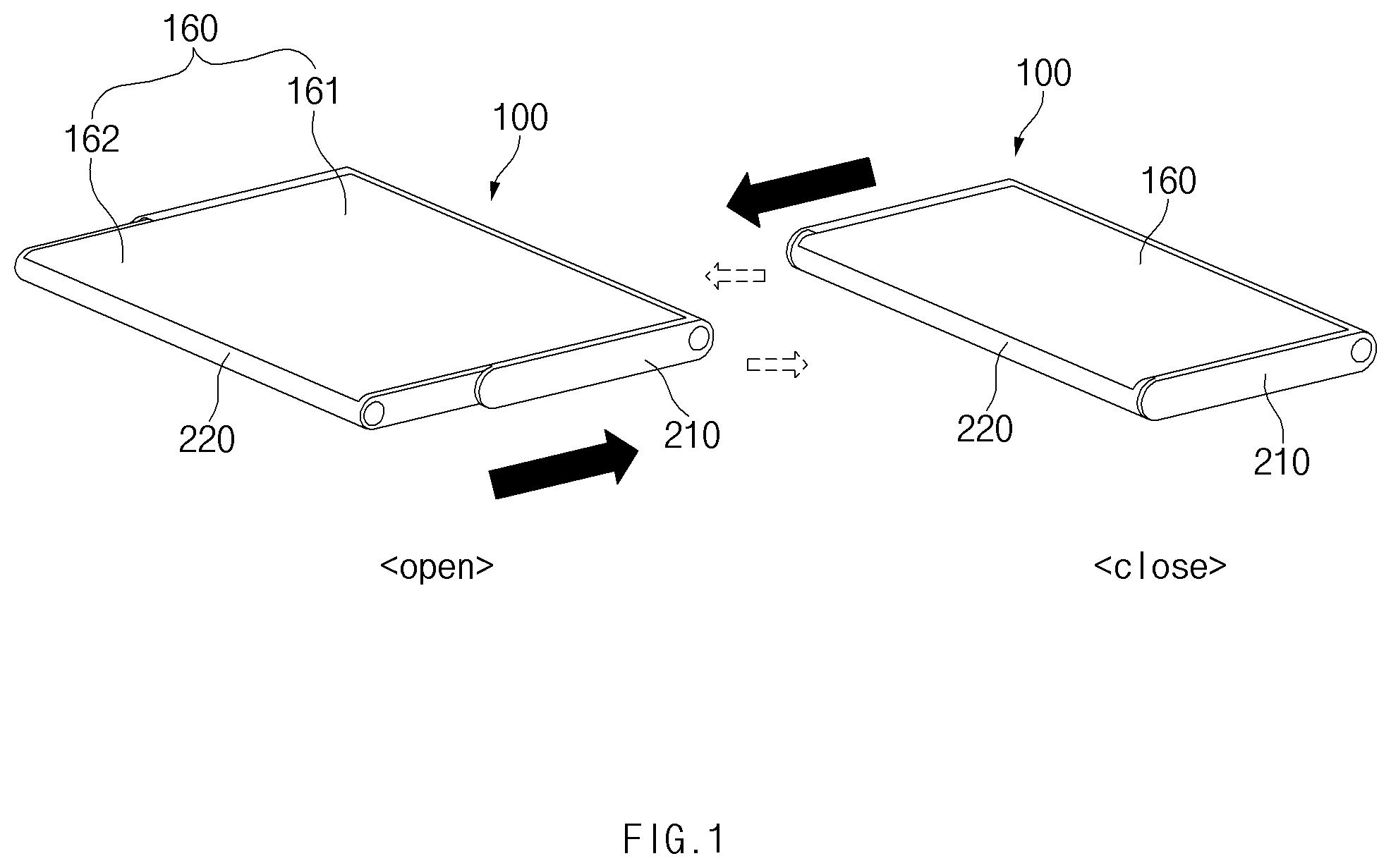 Patent US12309946 Figure 1 – Display support structure and rollable electronic device having the same