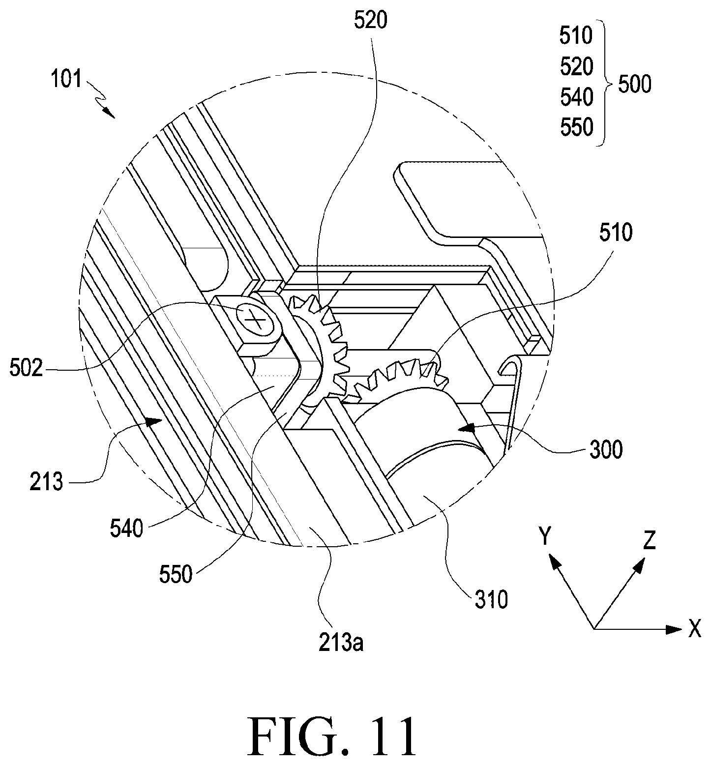 Patent US12309948 Figure 10 – Rollable electronic device including gear assembly