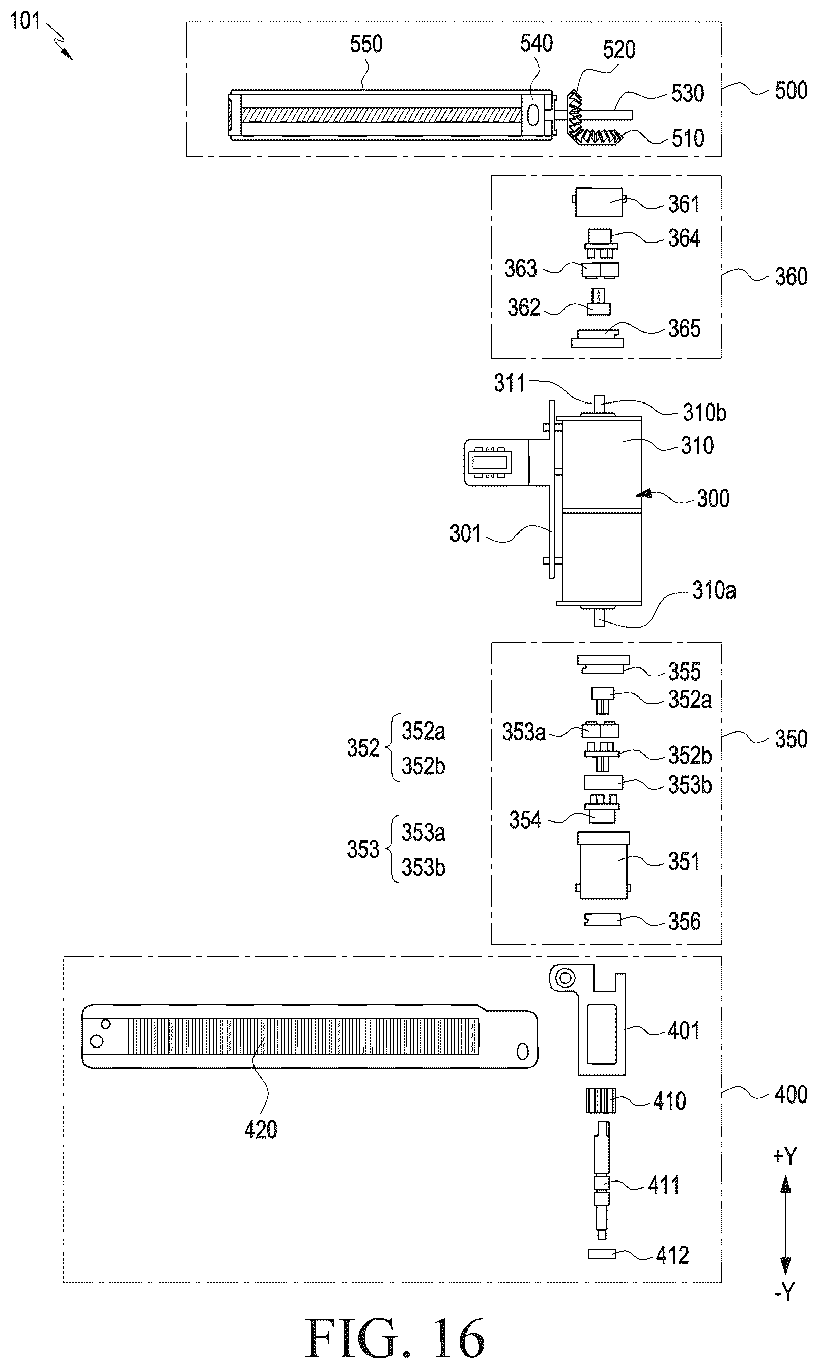 Patent US12309948 Figure 15 – Rollable electronic device including gear assembly