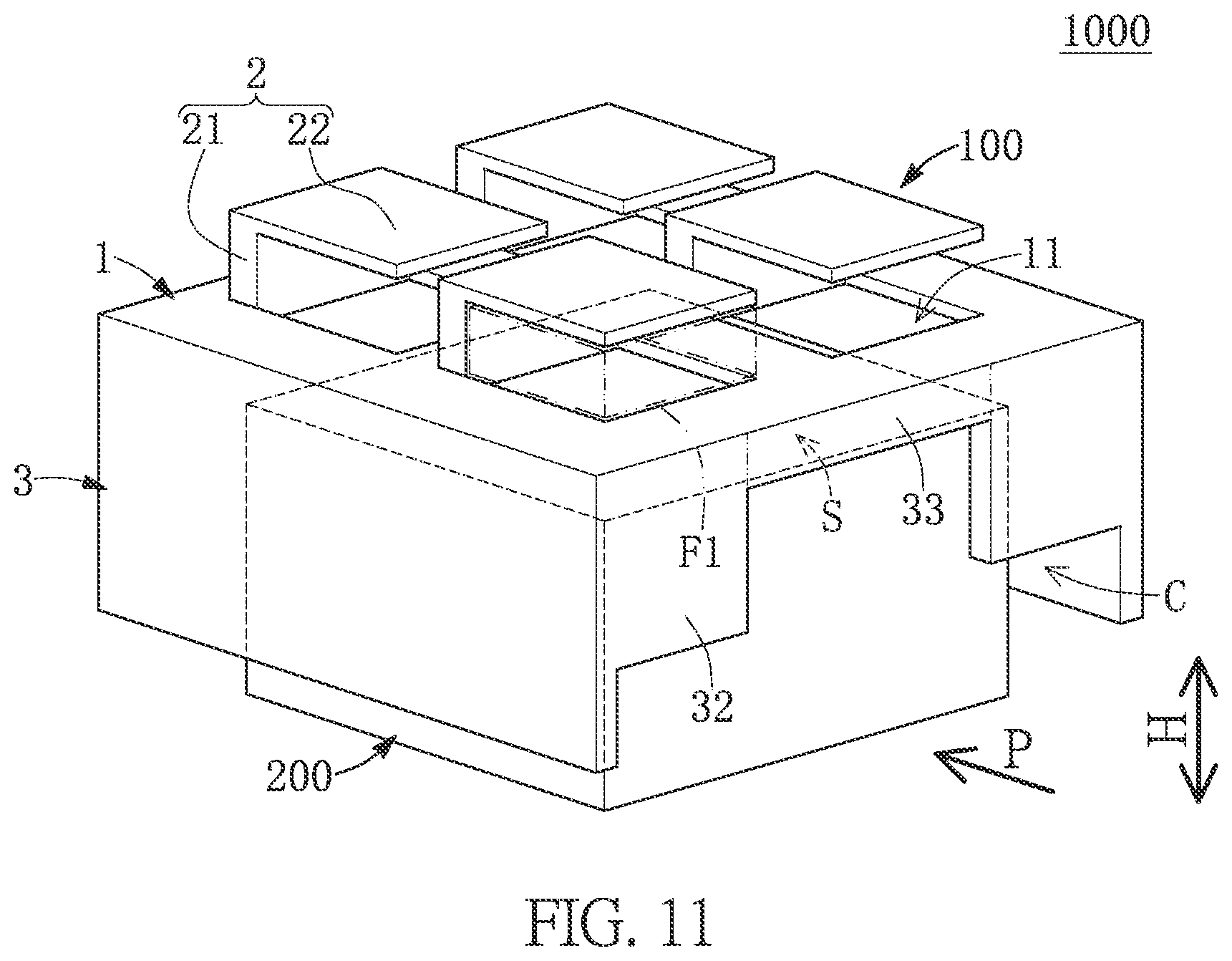 Patent US12309953 Figure 11 – Outdoor electronic apparatus and sunshade thereof