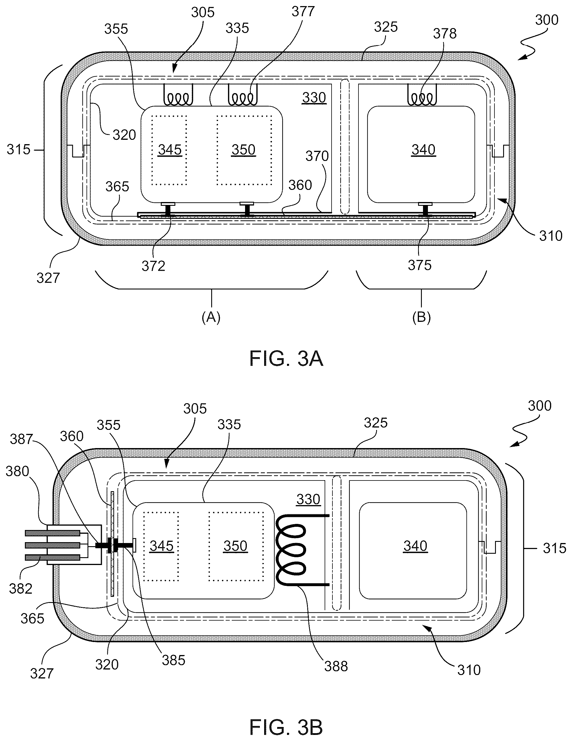 Patent US12309954 Figure 3 – Protective structures with integrated electrical interconnects for active implantable medical devices