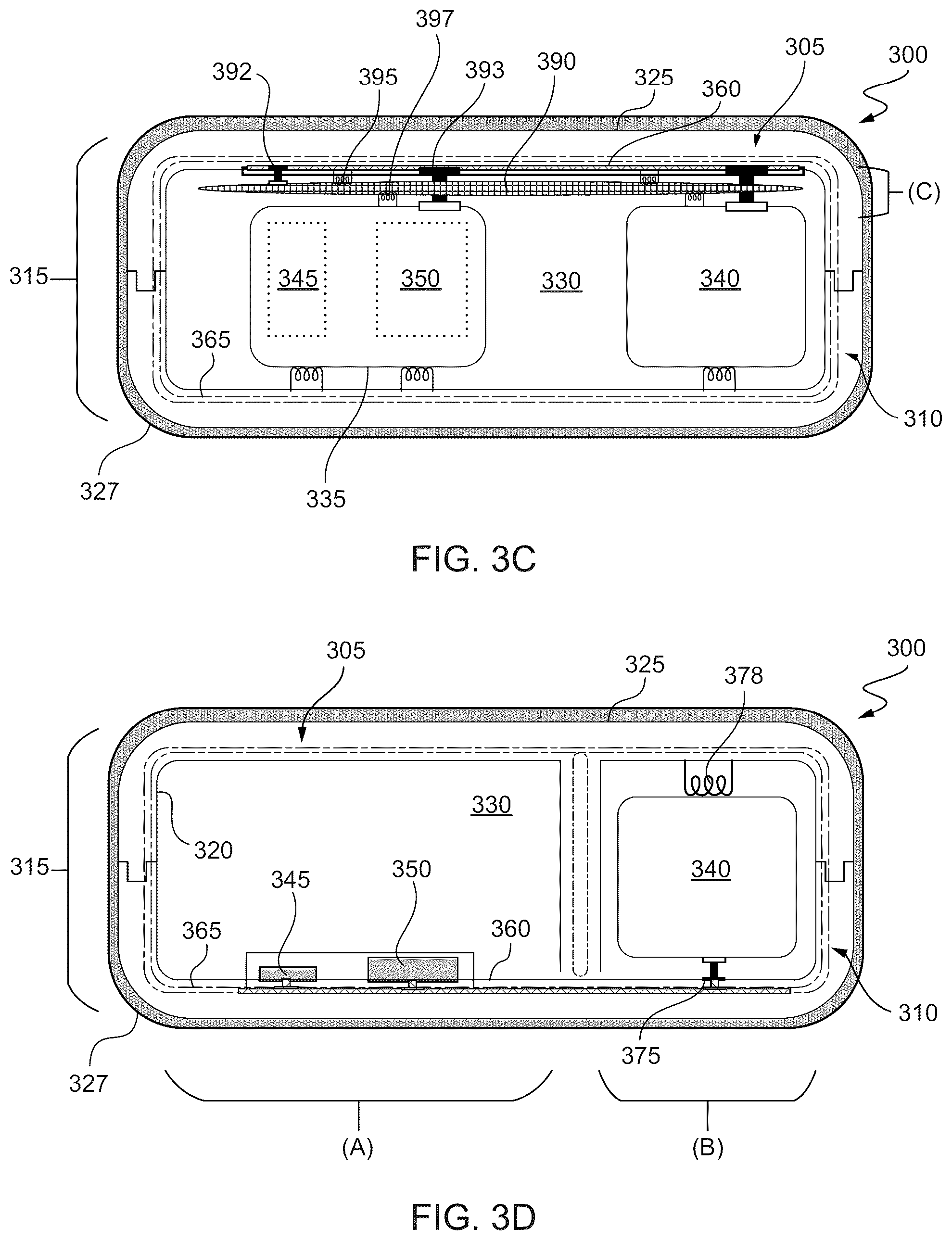 Patent US12309954 Figure 4 – Protective structures with integrated electrical interconnects for active implantable medical devices