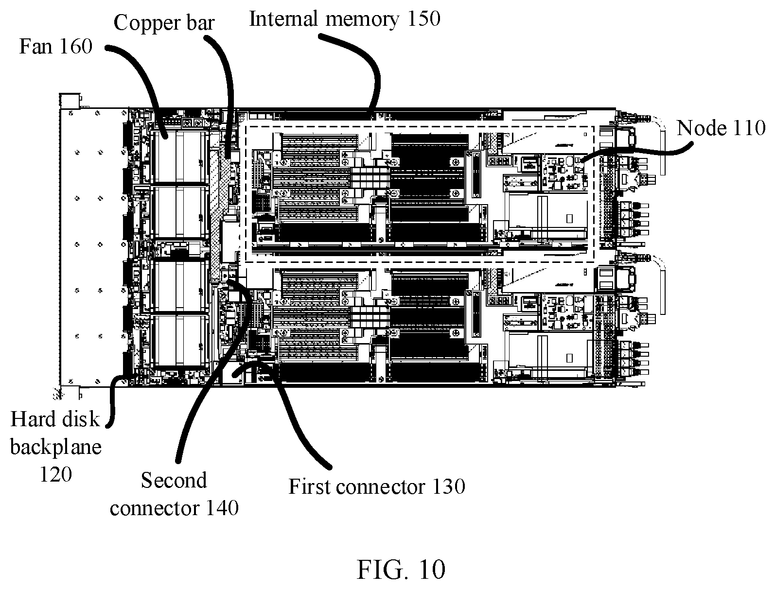 Patent US12309957 Figure 10 – Multi-node server, cabinet server, and blade server