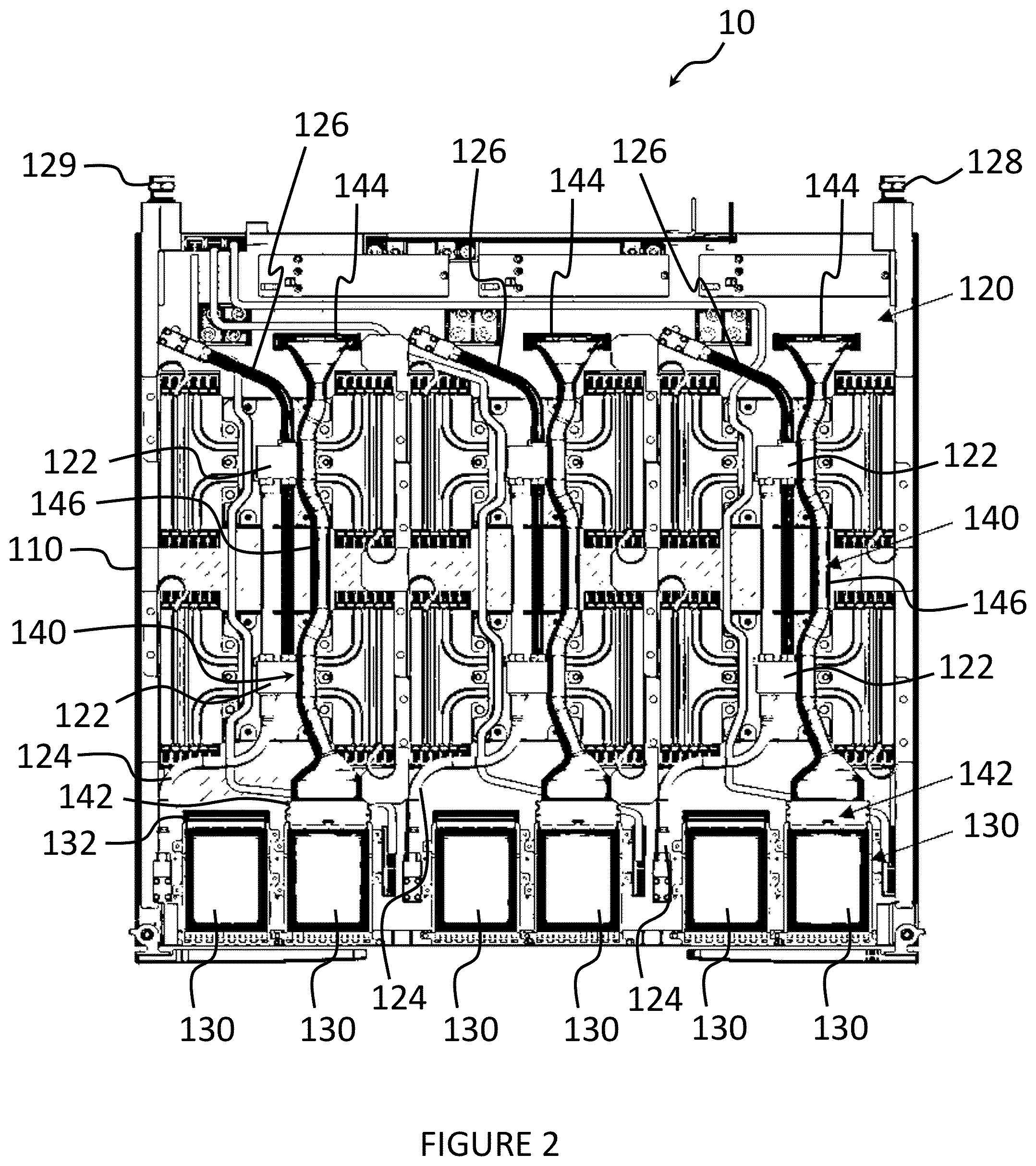 Patent US12309958 Figure 2 – Offset network card computing blade