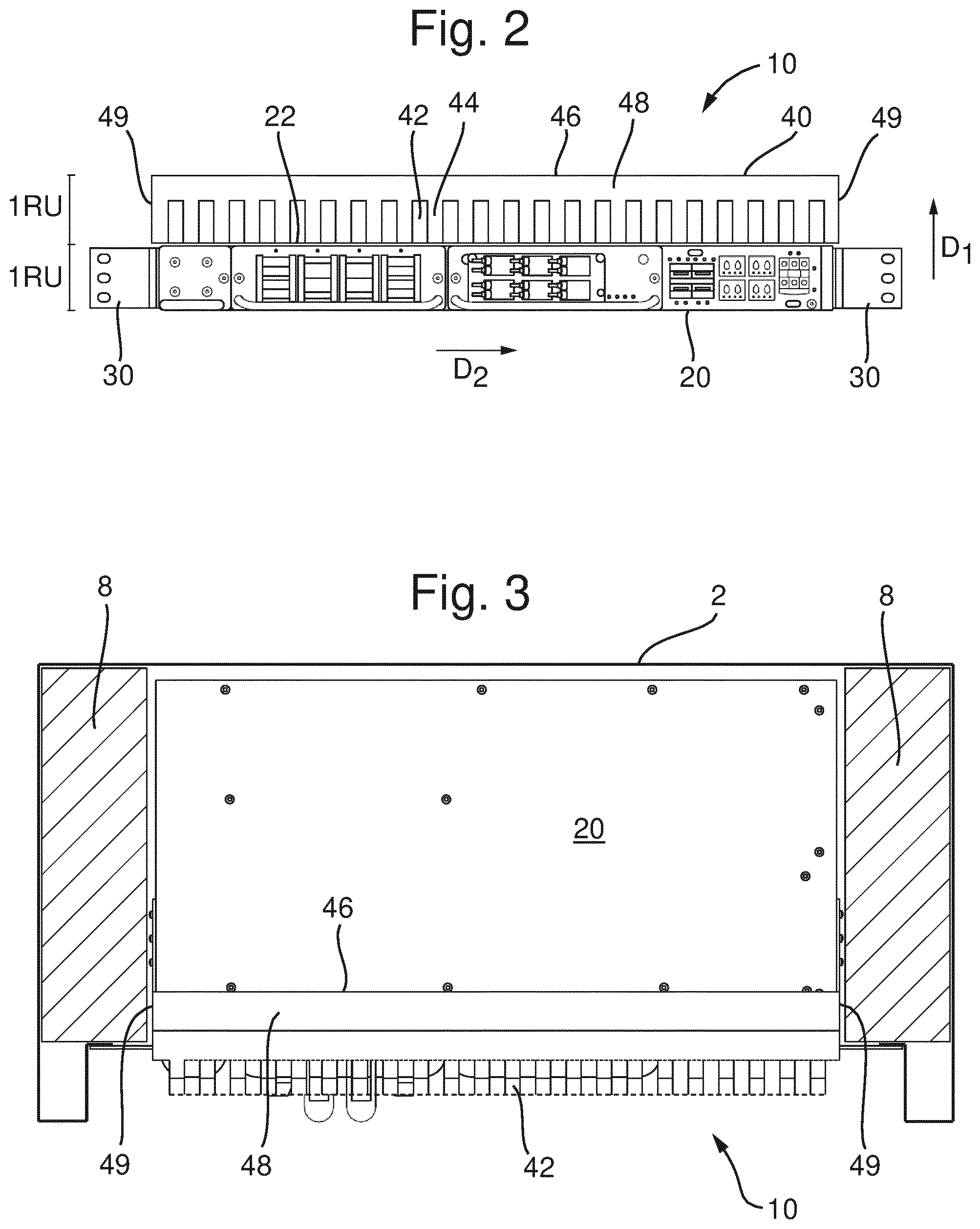 Patent US12309961 Figure 2 – System for rack mountable electronic devices
