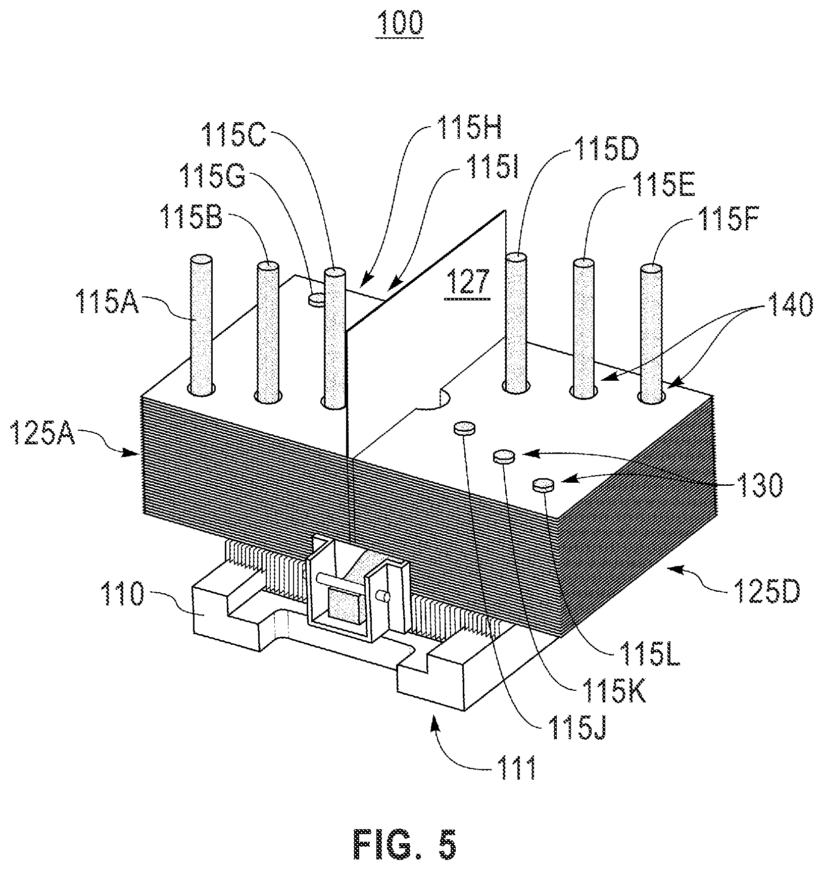 Patent US12309962 Figure 5 – Configurable multi-chip module heatsink for selective dissipation of heat