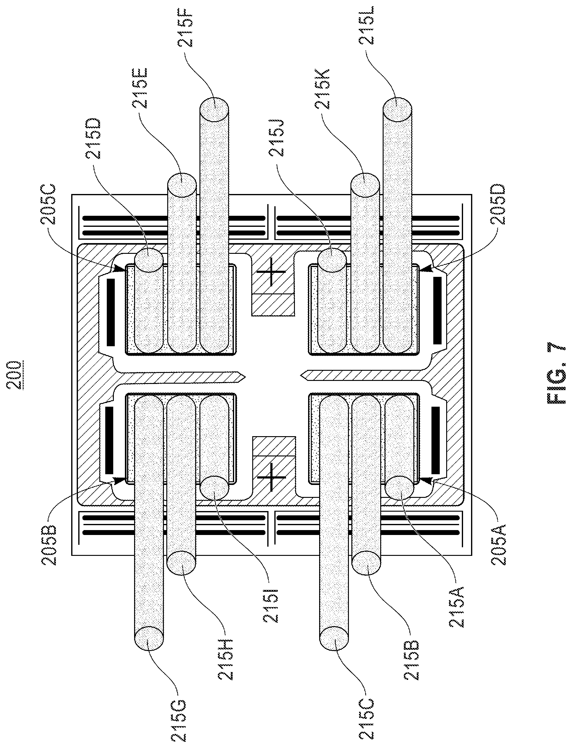 Patent US12309962 Figure 7 – Configurable multi-chip module heatsink for selective dissipation of heat