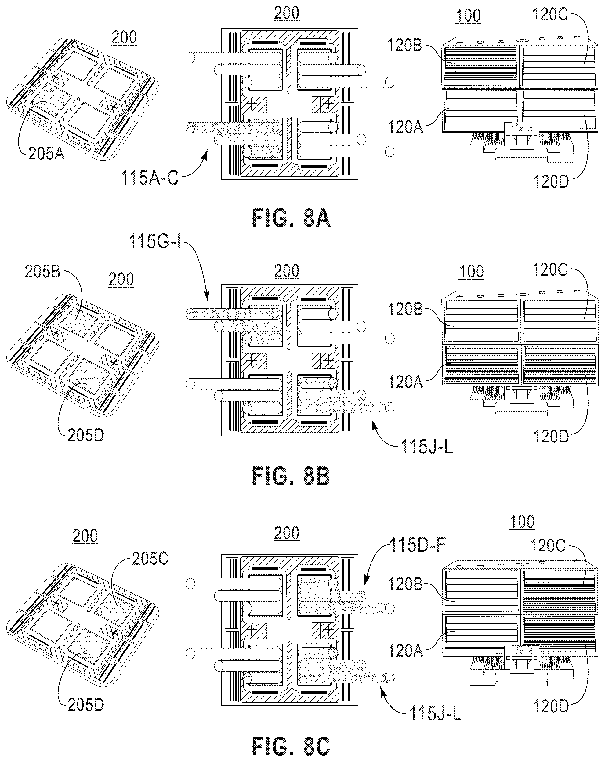Patent US12309962 Figure 8 – Configurable multi-chip module heatsink for selective dissipation of heat