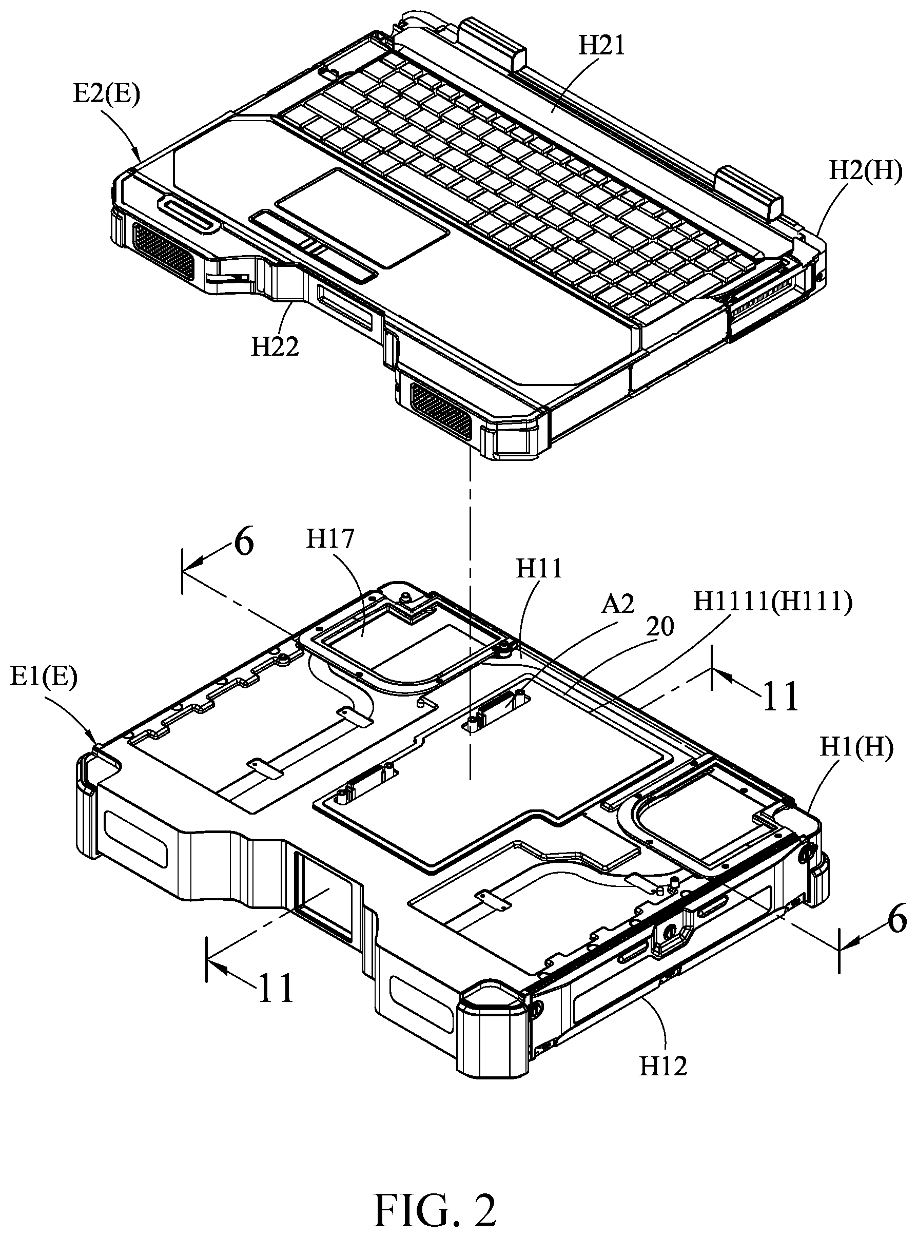 Patent US12309963 Figure 2 – Electronic device assembly, expansion component thereof, and heat dissipation module