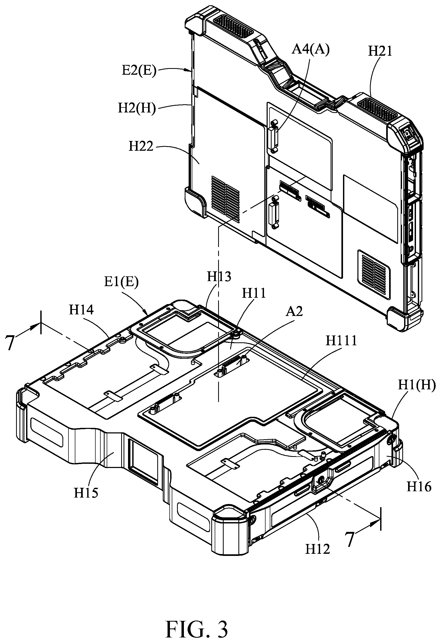 Patent US12309963 Figure 3 – Electronic device assembly, expansion component thereof, and heat dissipation module