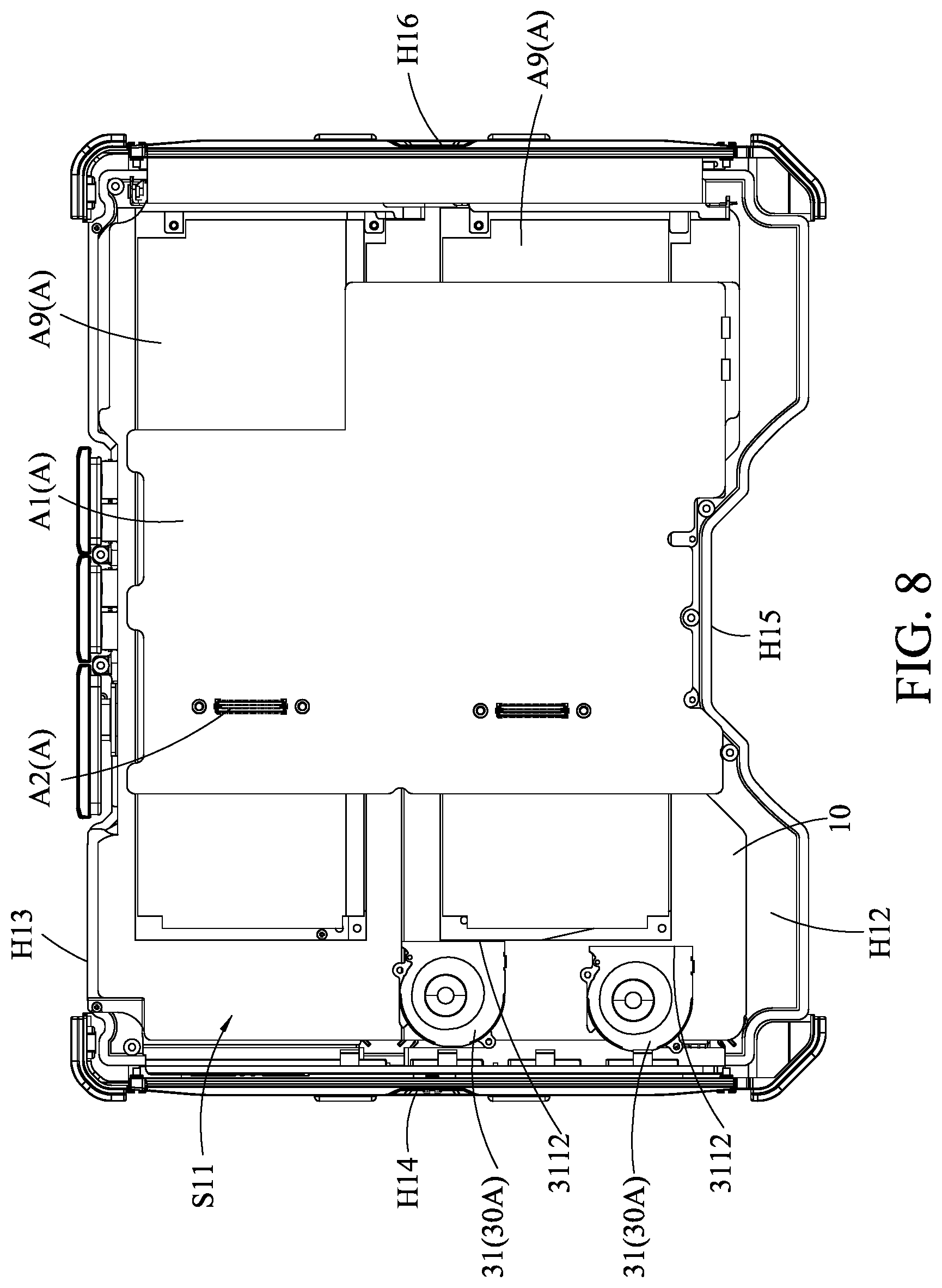 Patent US12309963 Figure 8 – Electronic device assembly, expansion component thereof, and heat dissipation module