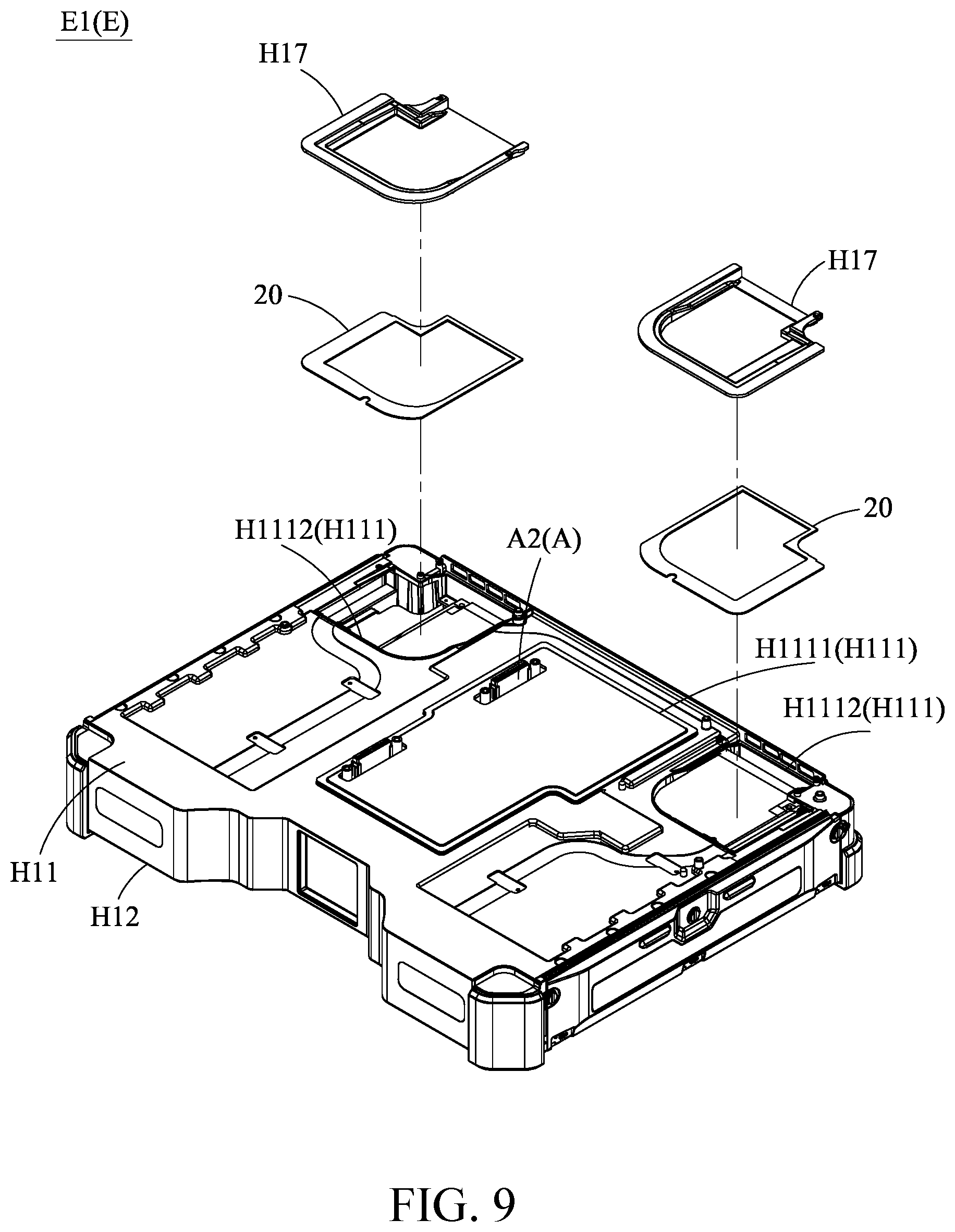 Patent US12309963 Figure 9 – Electronic device assembly, expansion component thereof, and heat dissipation module