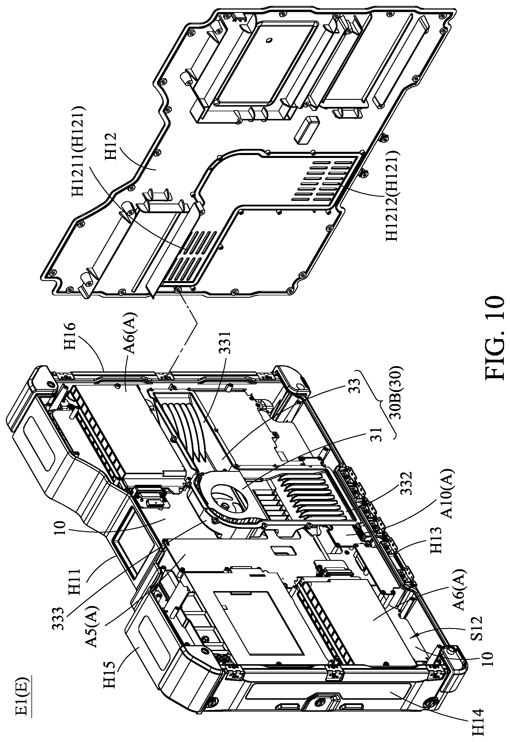 Patent US12309963 Figure 10 – Electronic device assembly, expansion component thereof, and heat dissipation module