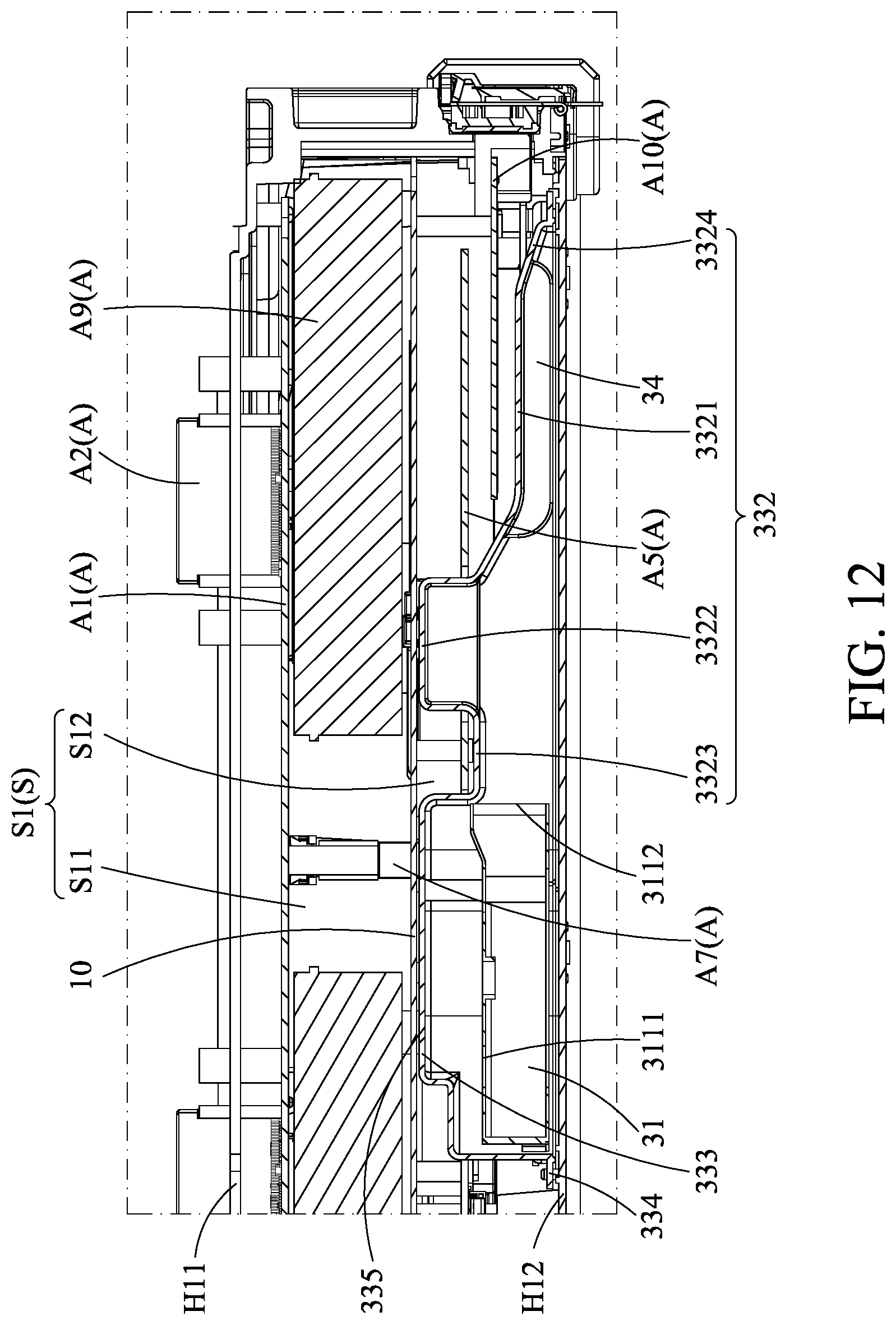 Patent US12309963 Figure 12 – Electronic device assembly, expansion component thereof, and heat dissipation module