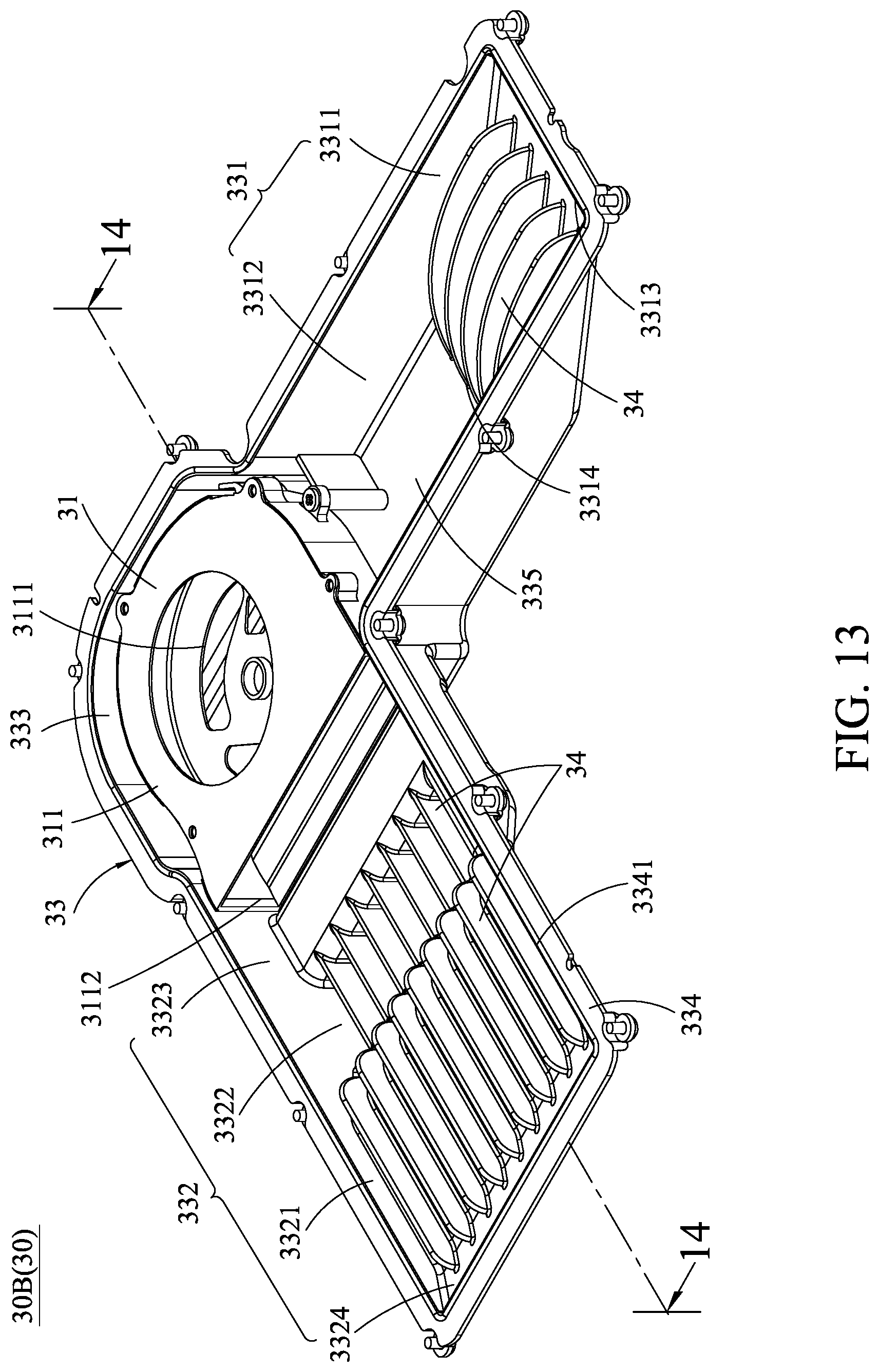 Patent US12309963 Figure 13 – Electronic device assembly, expansion component thereof, and heat dissipation module